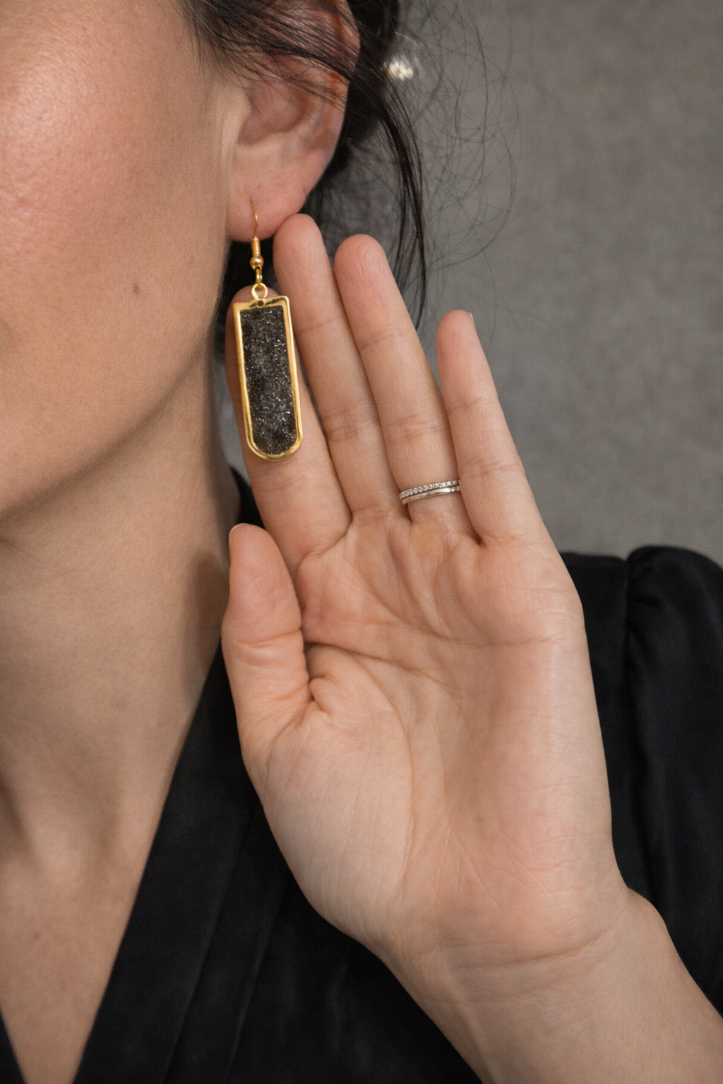 Gold Dangle Earrings - Handcrafted Fishhook Jewelry