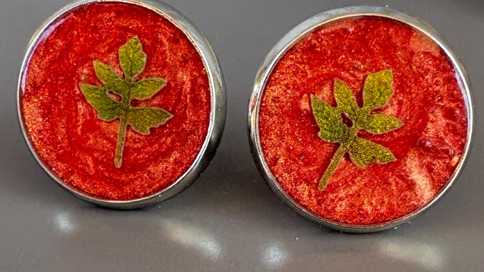 Fall Leaf Earrings Resin Studs Set | Autumn Jewelry Gift Earrings Consecrated Jewelry Co.