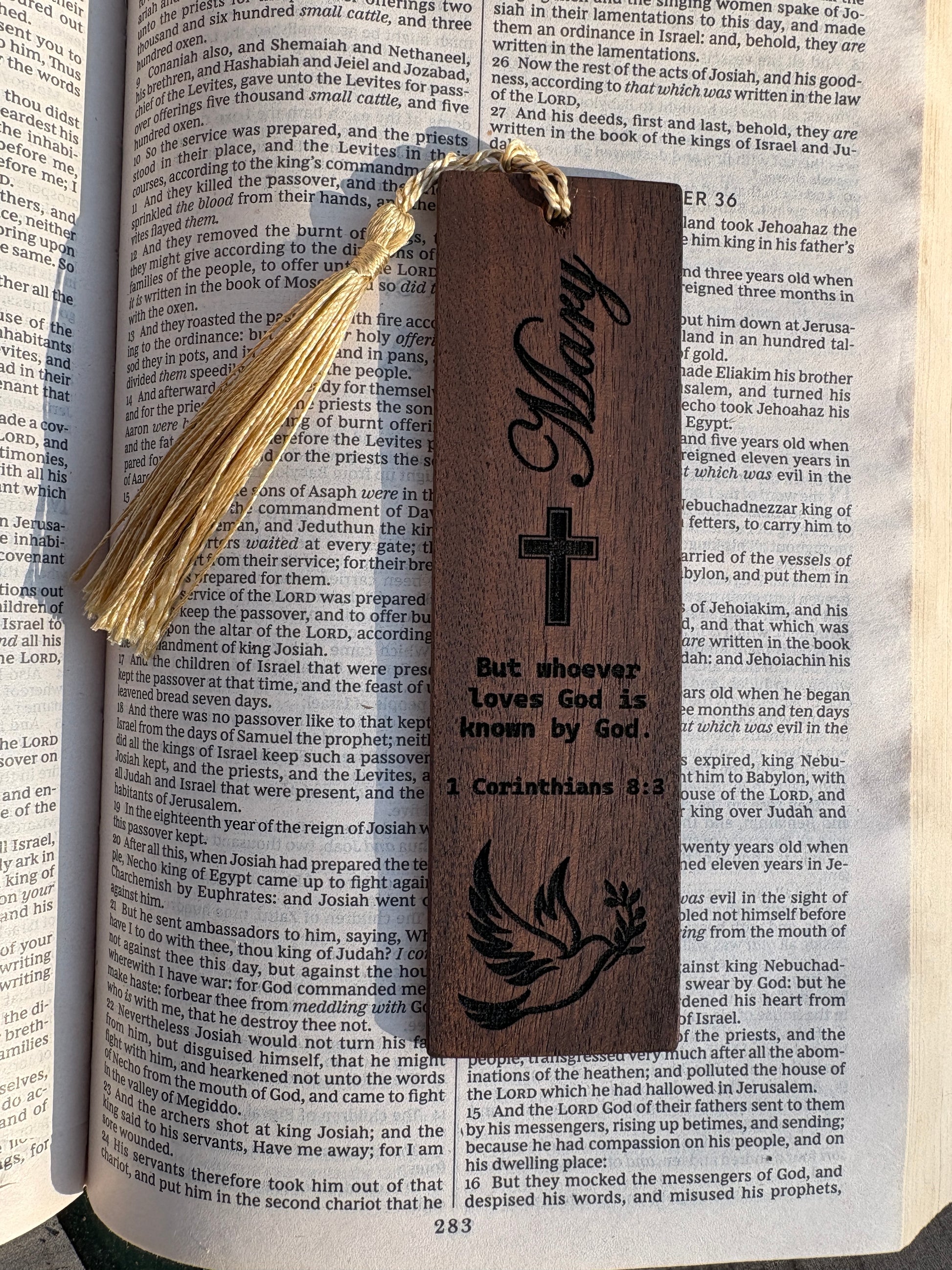 Personalized Christian Bookmark | Custom Engraved Wooden Bible Bookmark Bookmarks Consecrated Jewelry Co.