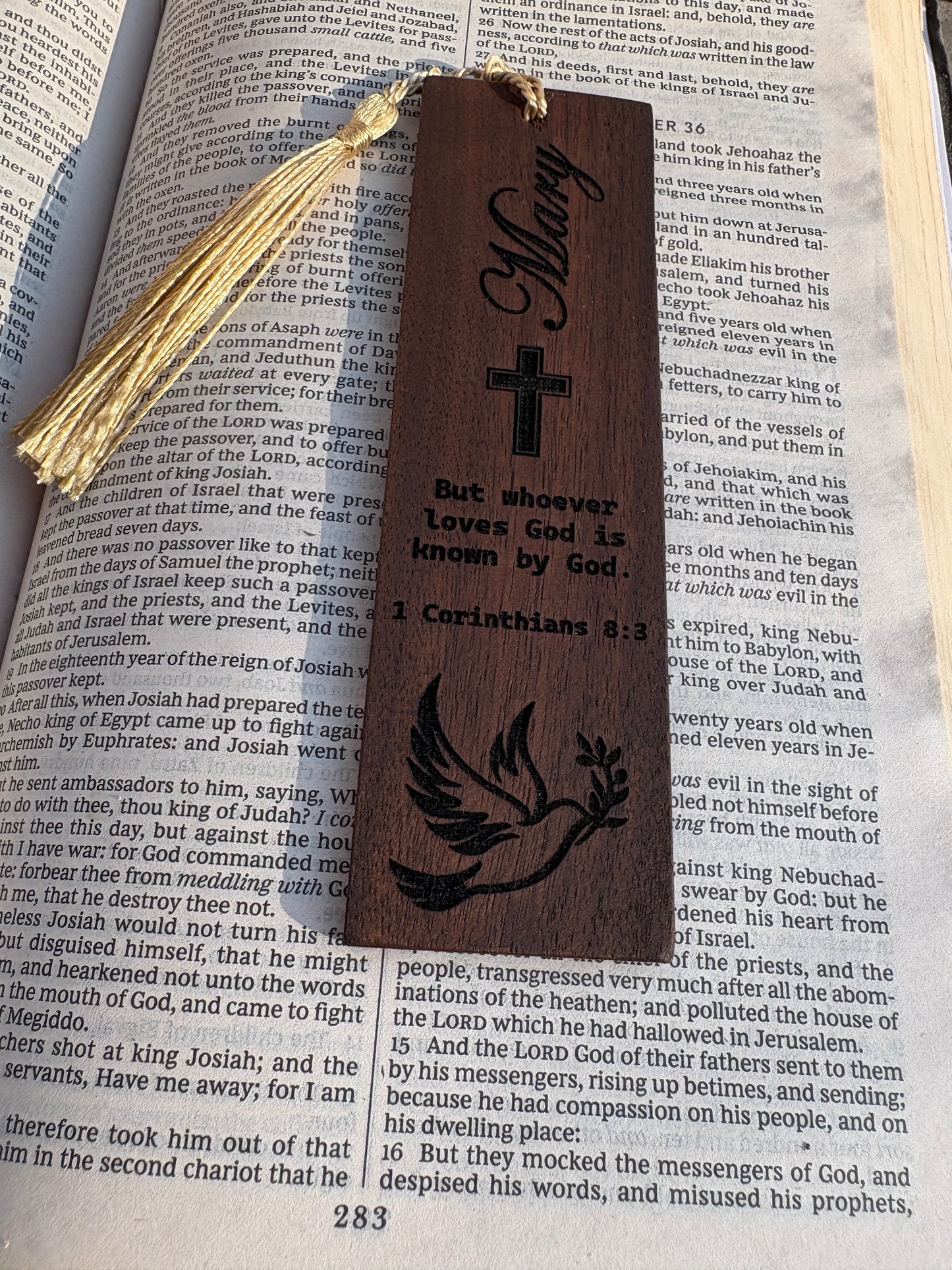 Personalized Christian Bookmark | Custom Engraved Wooden Bible Bookmark Bookmarks Consecrated Jewelry Co.
