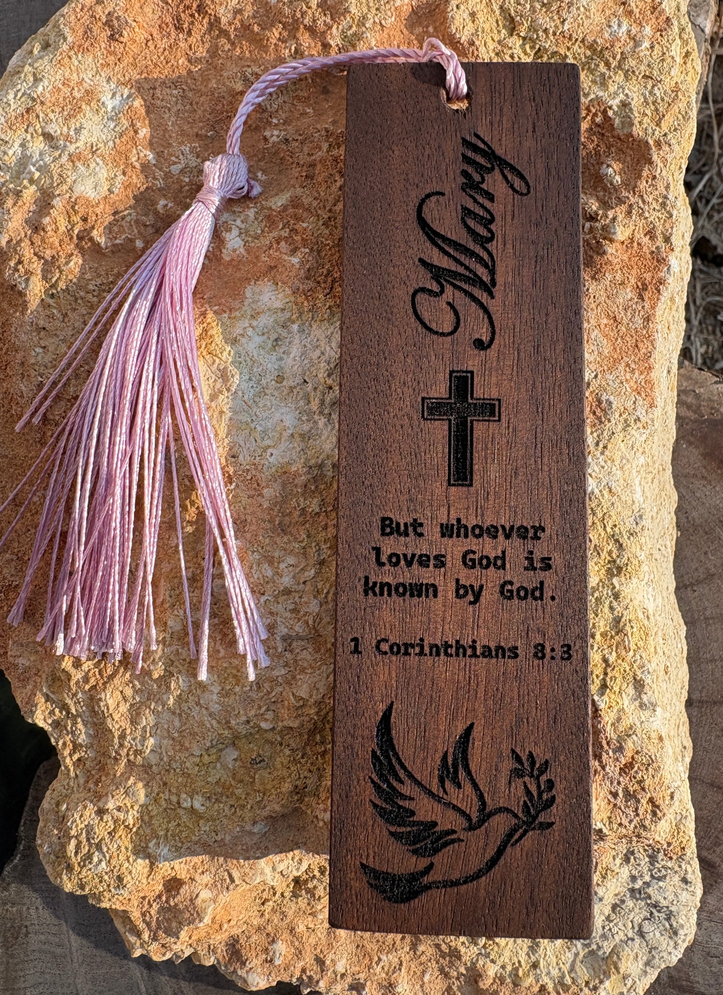 Personalized Christian Bookmark | Custom Engraved Wooden Bible Bookmark Bookmarks Consecrated Jewelry Co.