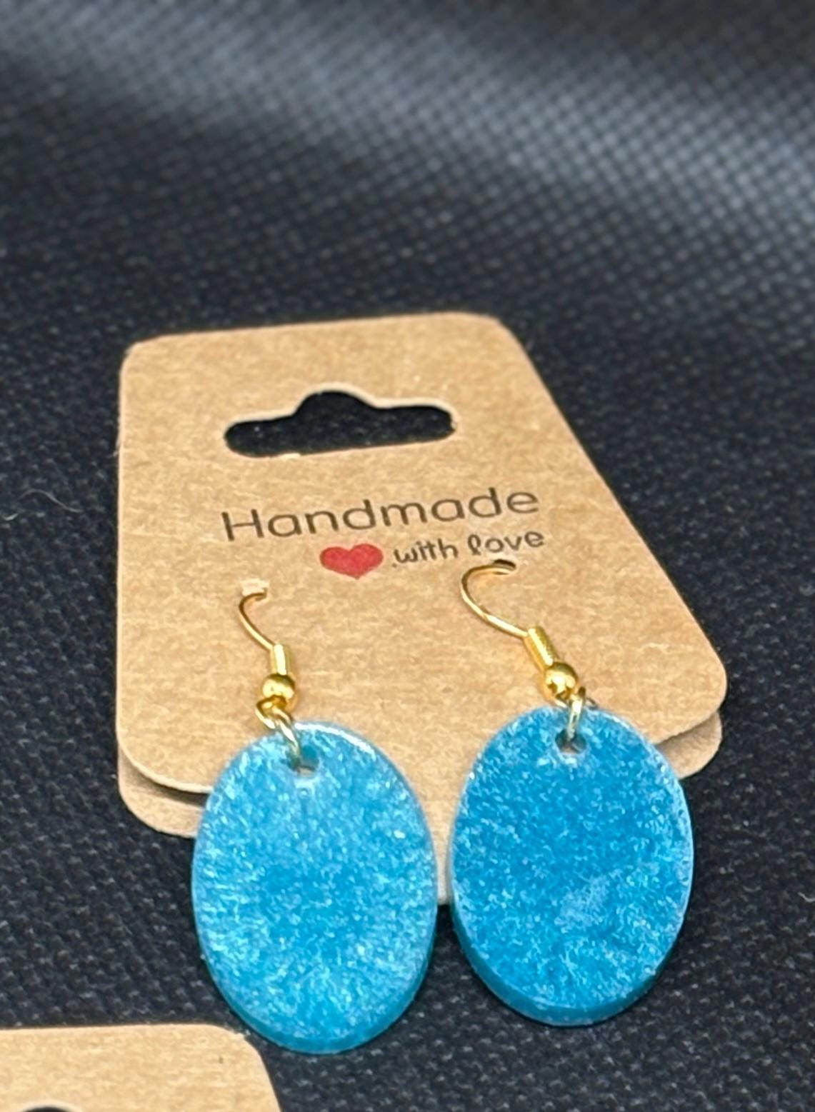 Blue Resin Dangle Earrings | Set of 4 | Gold Hook Fall Jewelry Earrings Consecrated Jewelry Co.