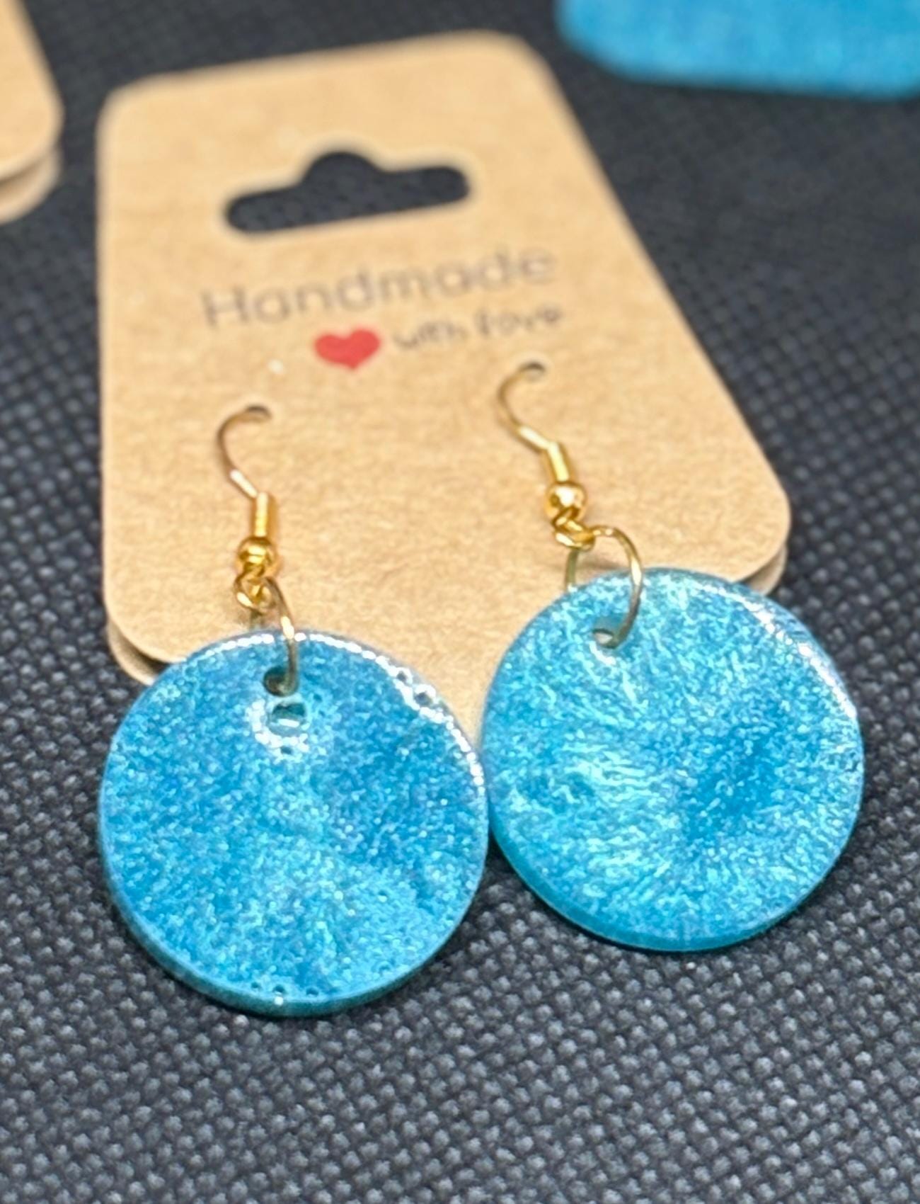 Blue Resin Dangle Earrings | Set of 4 | Gold Hook Fall Jewelry Earrings Consecrated Jewelry Co.