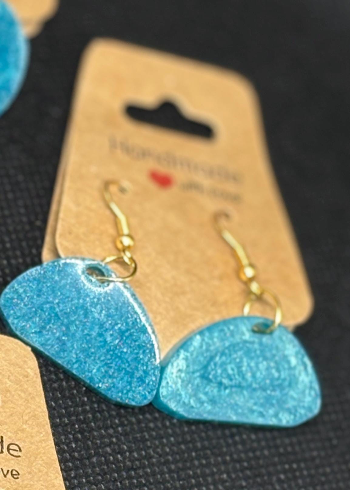Blue Resin Dangle Earrings | Set of 4 | Gold Hook Fall Jewelry Earrings Consecrated Jewelry Co.