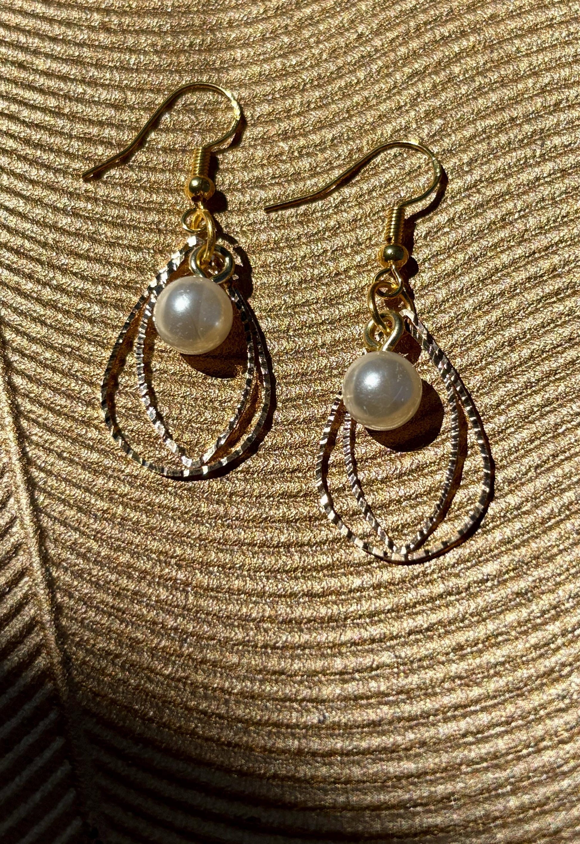 Gold Teardrop Pearl Dangle Earrings | Elegant Gold Jewelry Earrings Consecrated Jewelry Co.