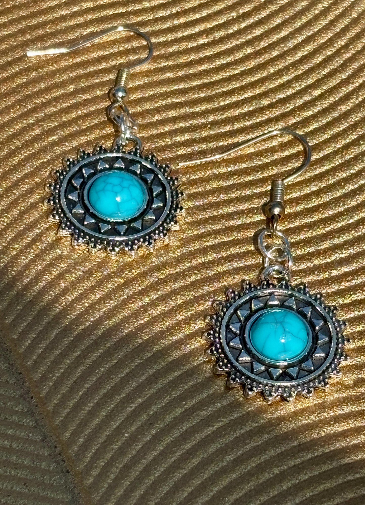 Turquoise Dangle Earrings | Blue & Silver Boho Earrings Consecrated Jewelry Co.