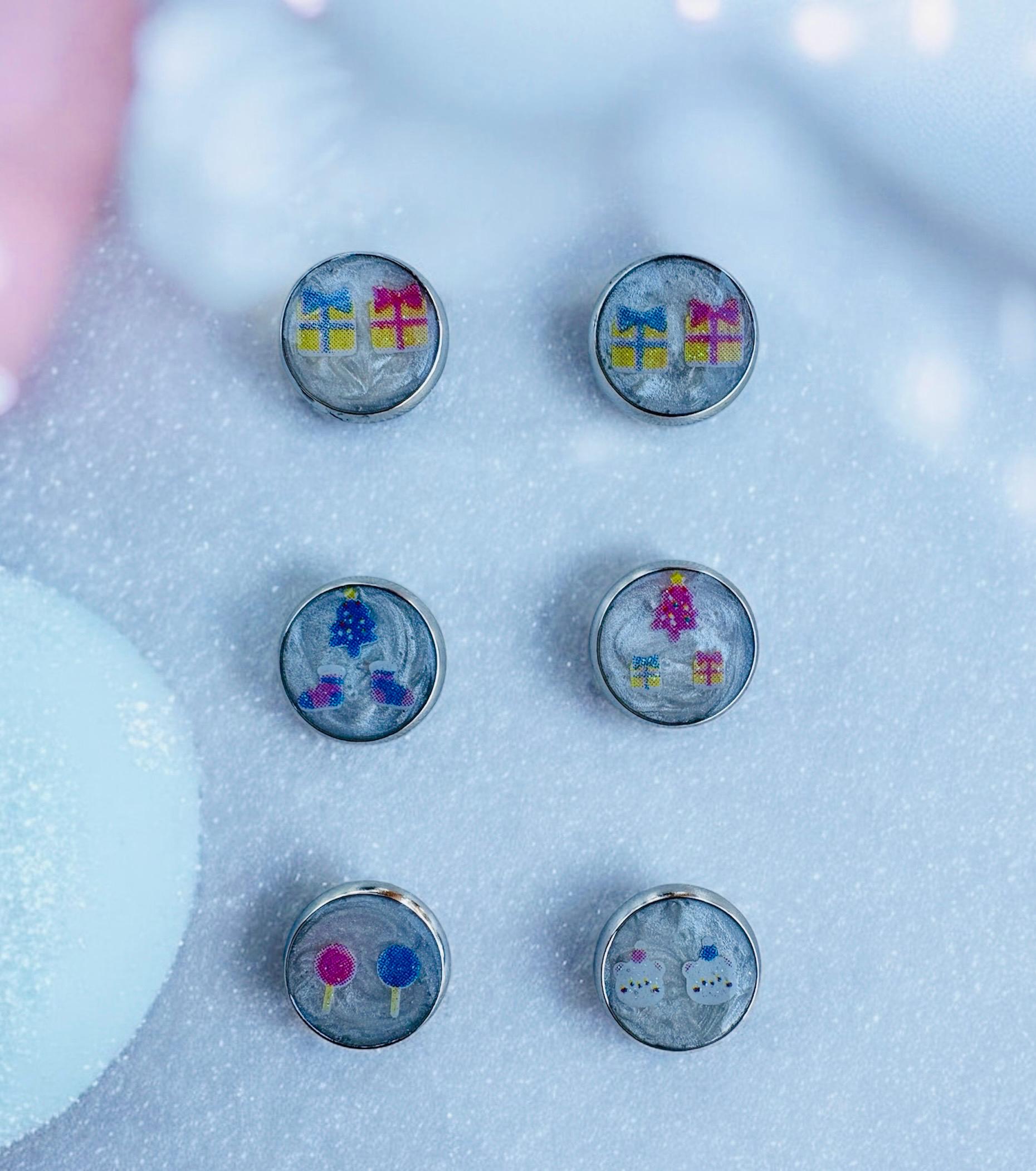 Mismatched Valentine Stud Earrings | Festive Holiday Pack Earrings Consecrated Jewelry Co.