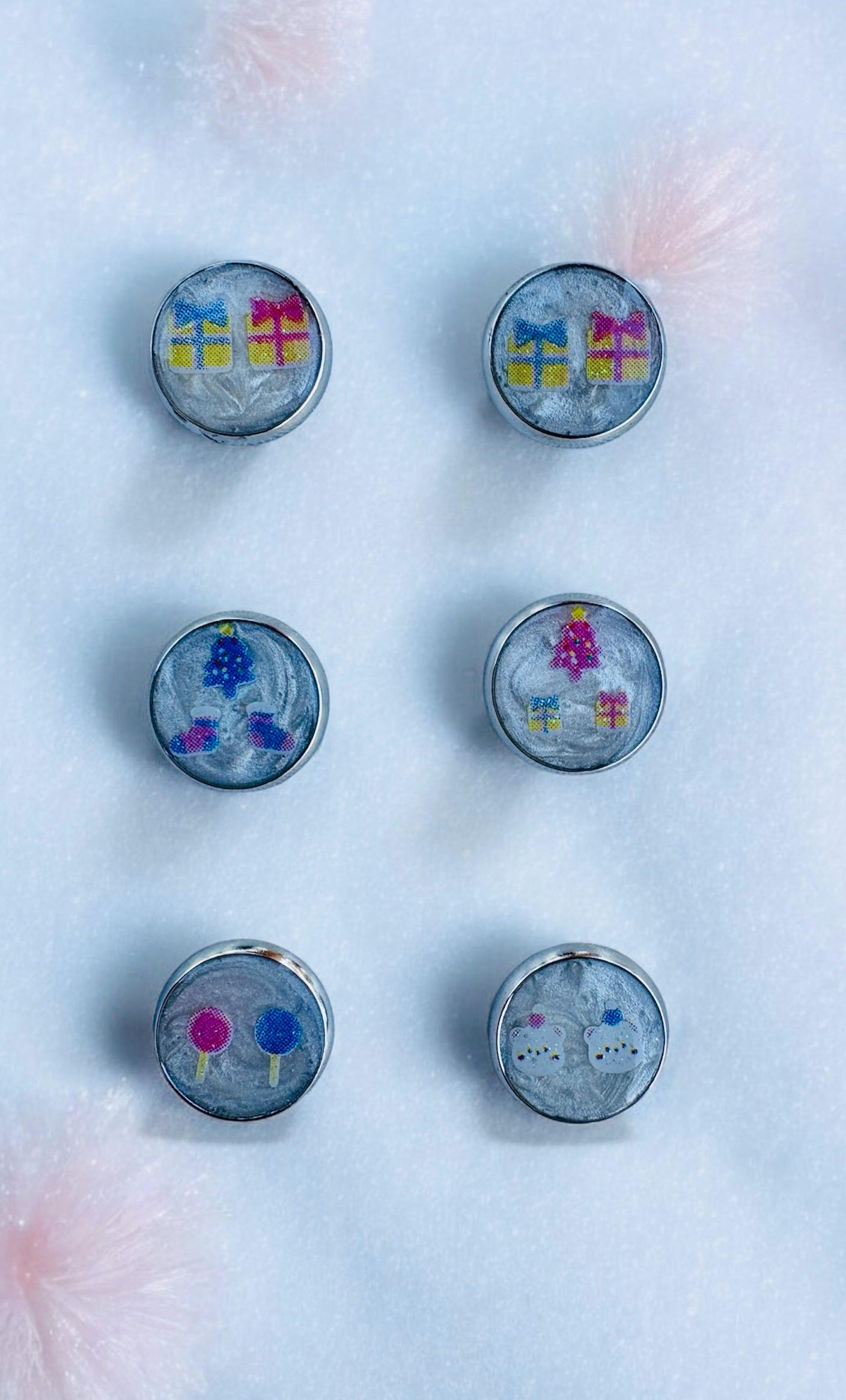 Mismatched Valentine Stud Earrings | Festive Holiday Pack Earrings Consecrated Jewelry Co.