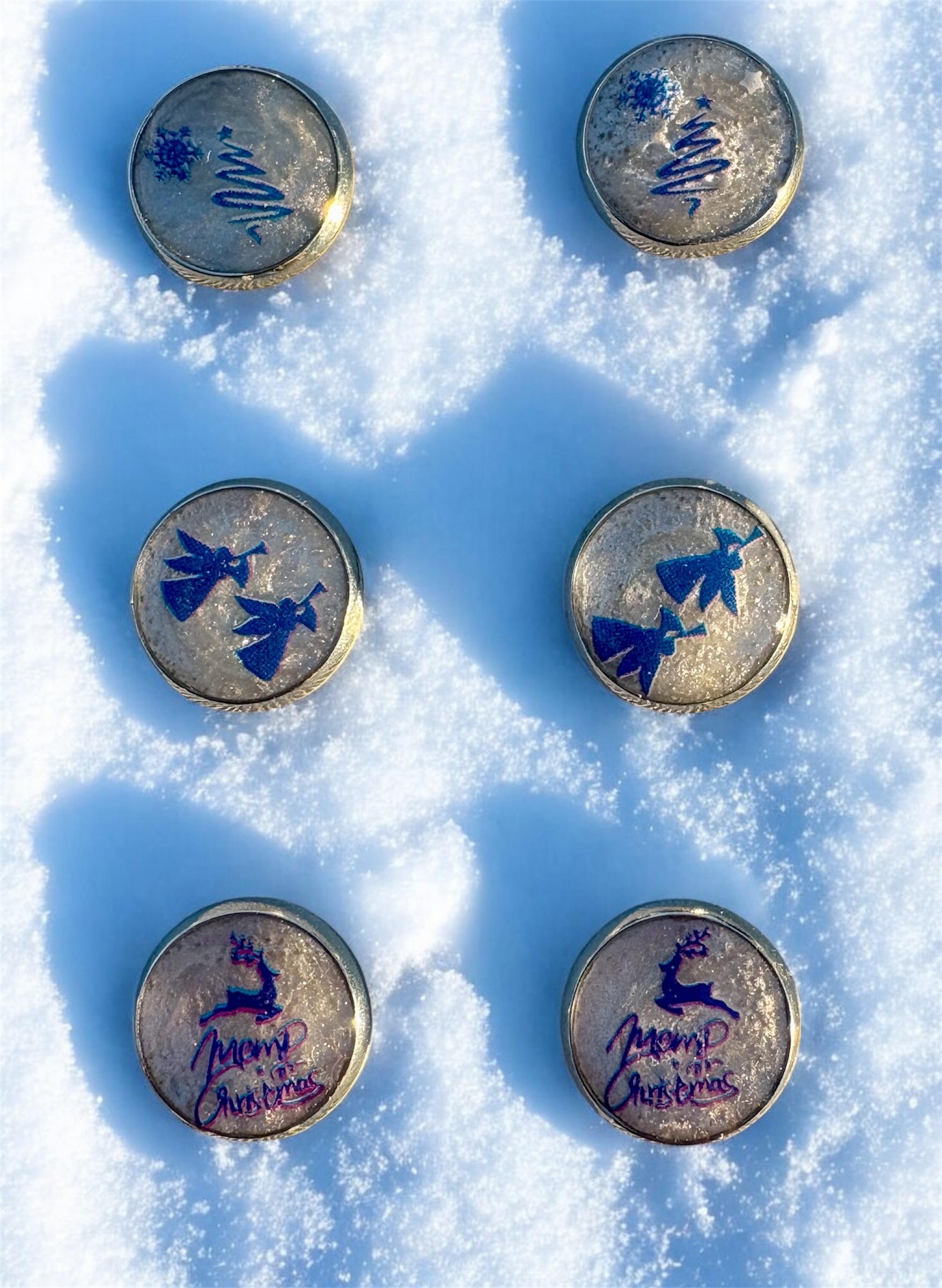 Mismatched Christmas Stud Earrings | Angel Deer Tree Set Earrings Consecrated Jewelry Co.