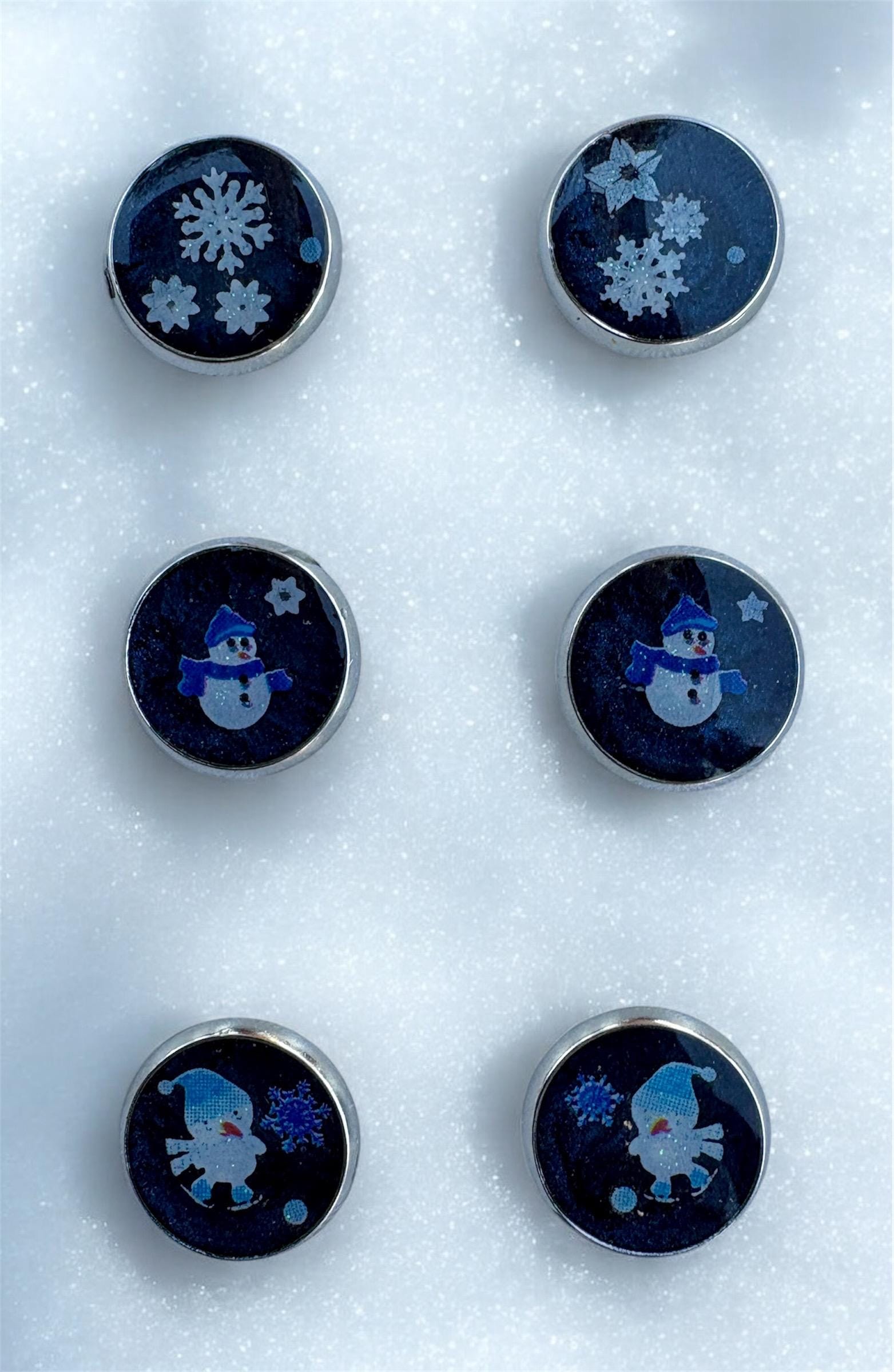Christmas Stud Earring Set | Snowflakes Snowman Penguins Earrings Consecrated Jewelry Co.