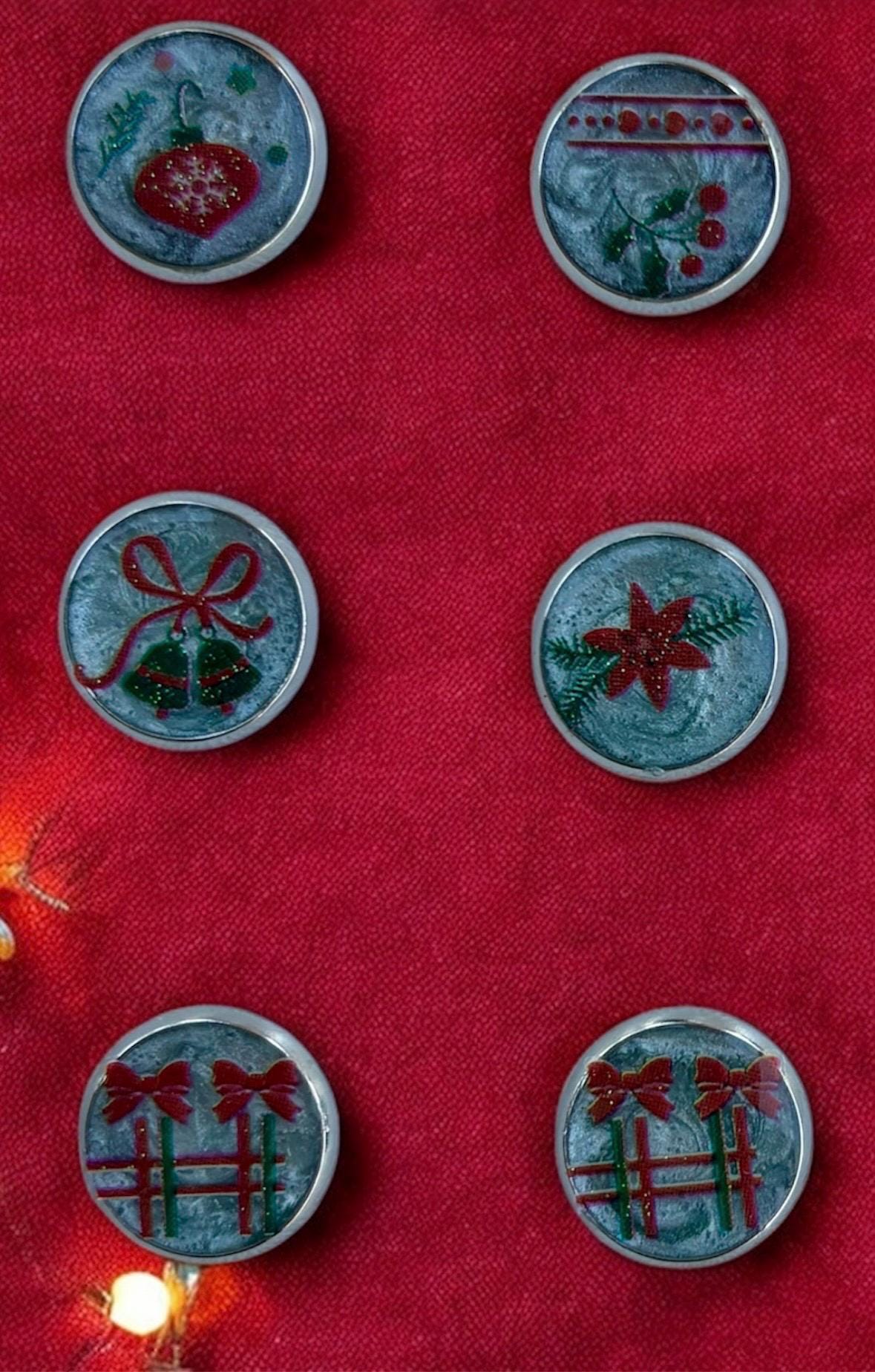 Mismatched Christmas Stud Earrings | Holiday Designs Set of 6 Earrings Consecrated Jewelry Co.