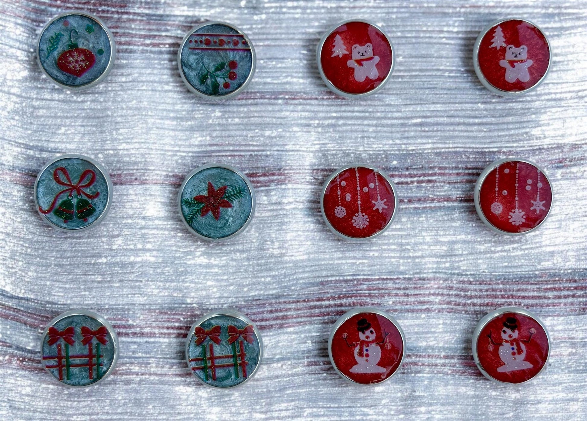 Mismatched Christmas Stud Earrings | Holiday Designs Set of 6 Earrings Consecrated Jewelry Co.