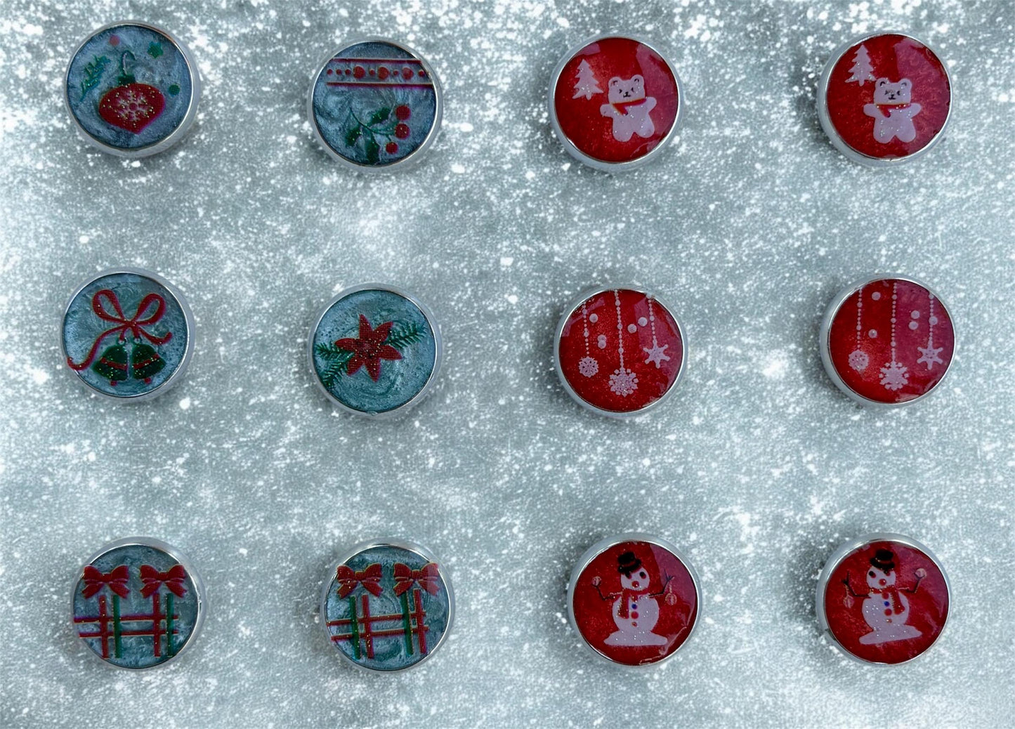 Mismatched Christmas Stud Earrings | Holiday Designs Set of 6 Earrings Consecrated Jewelry Co.