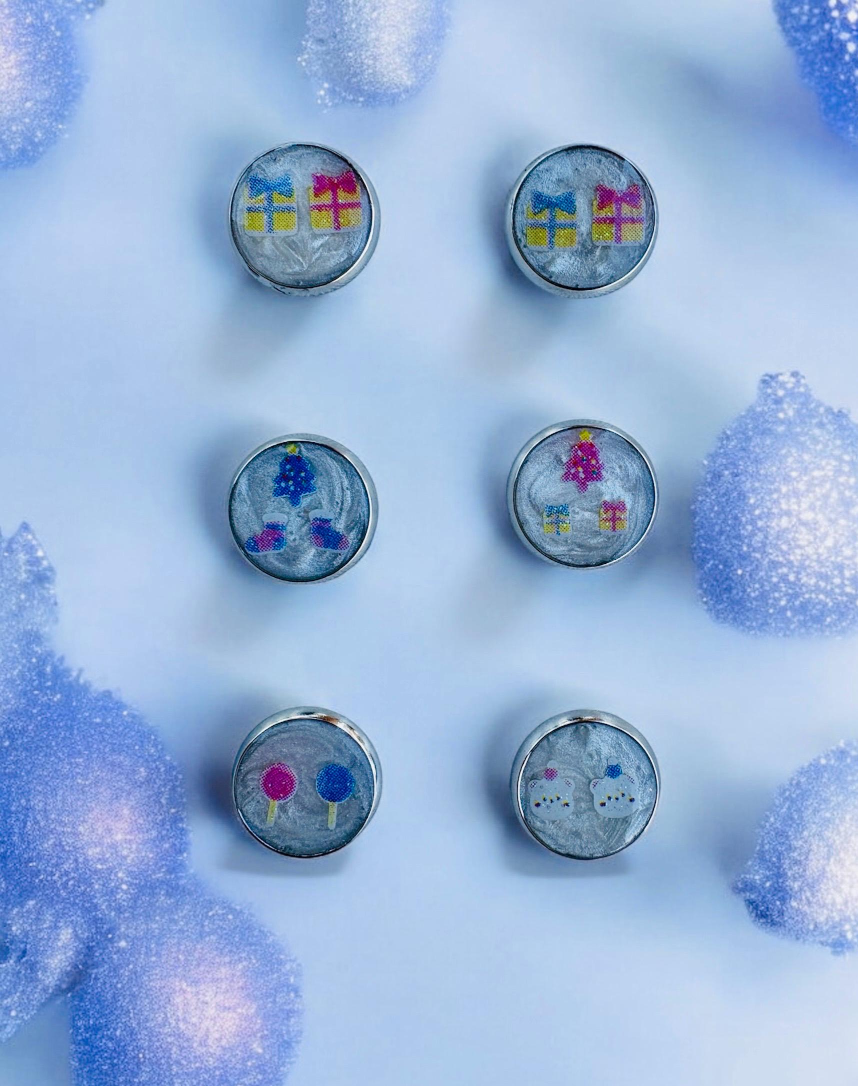 Mismatched Valentine Stud Earrings | Festive Holiday Pack Earrings Consecrated Jewelry Co.