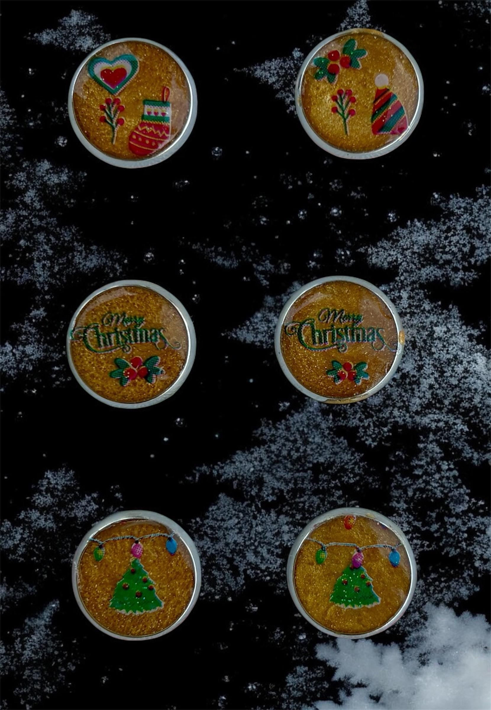 Christmas Holiday Stud Earrings | 3 Pairs | Red Green Gold White Earrings Consecrated Jewelry Co.