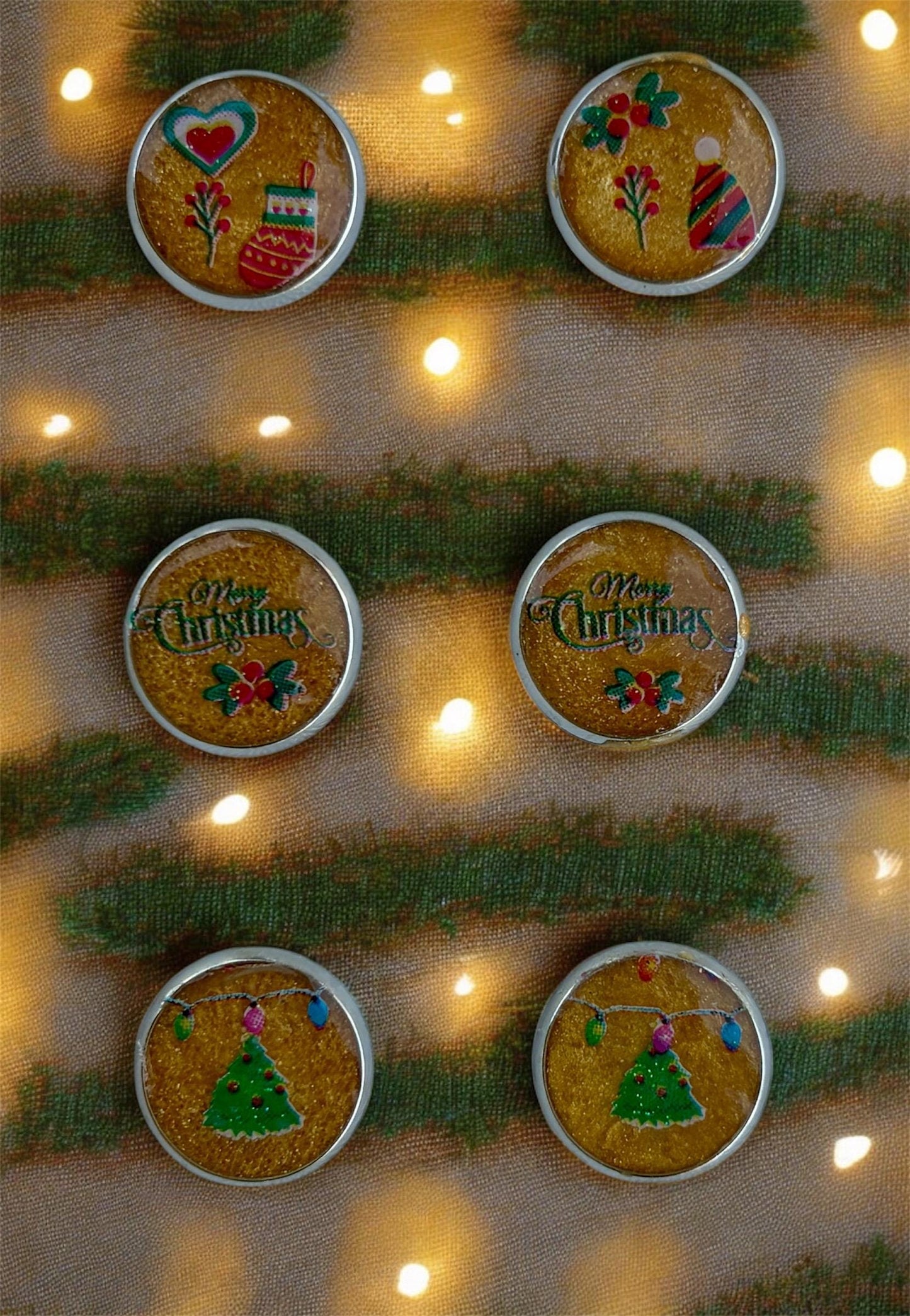 Christmas Holiday Stud Earrings | 3 Pairs | Red Green Gold White Earrings Consecrated Jewelry Co.