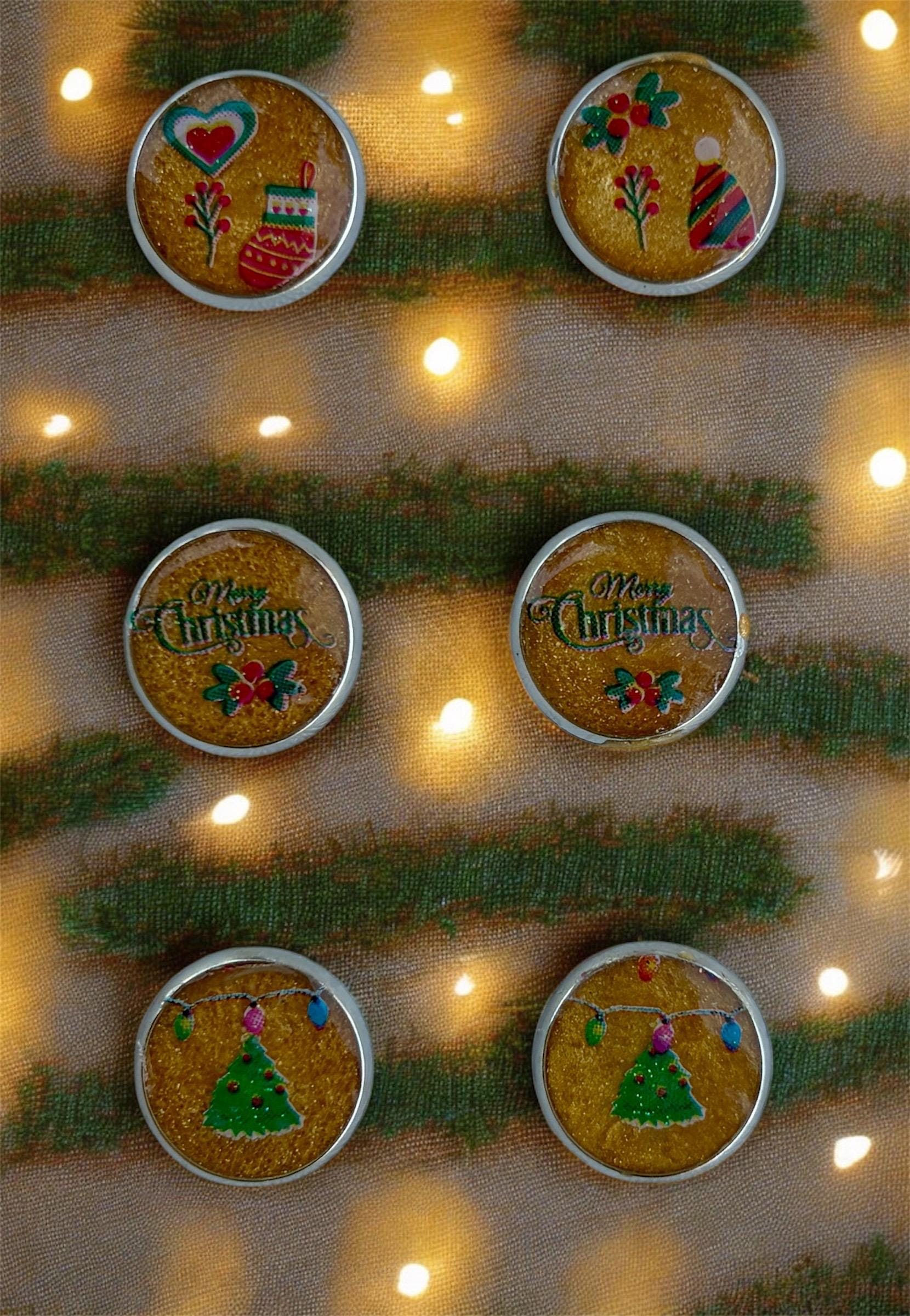 Christmas Holiday Stud Earrings | 3 Pairs | Red Green Gold White Earrings Consecrated Jewelry Co.