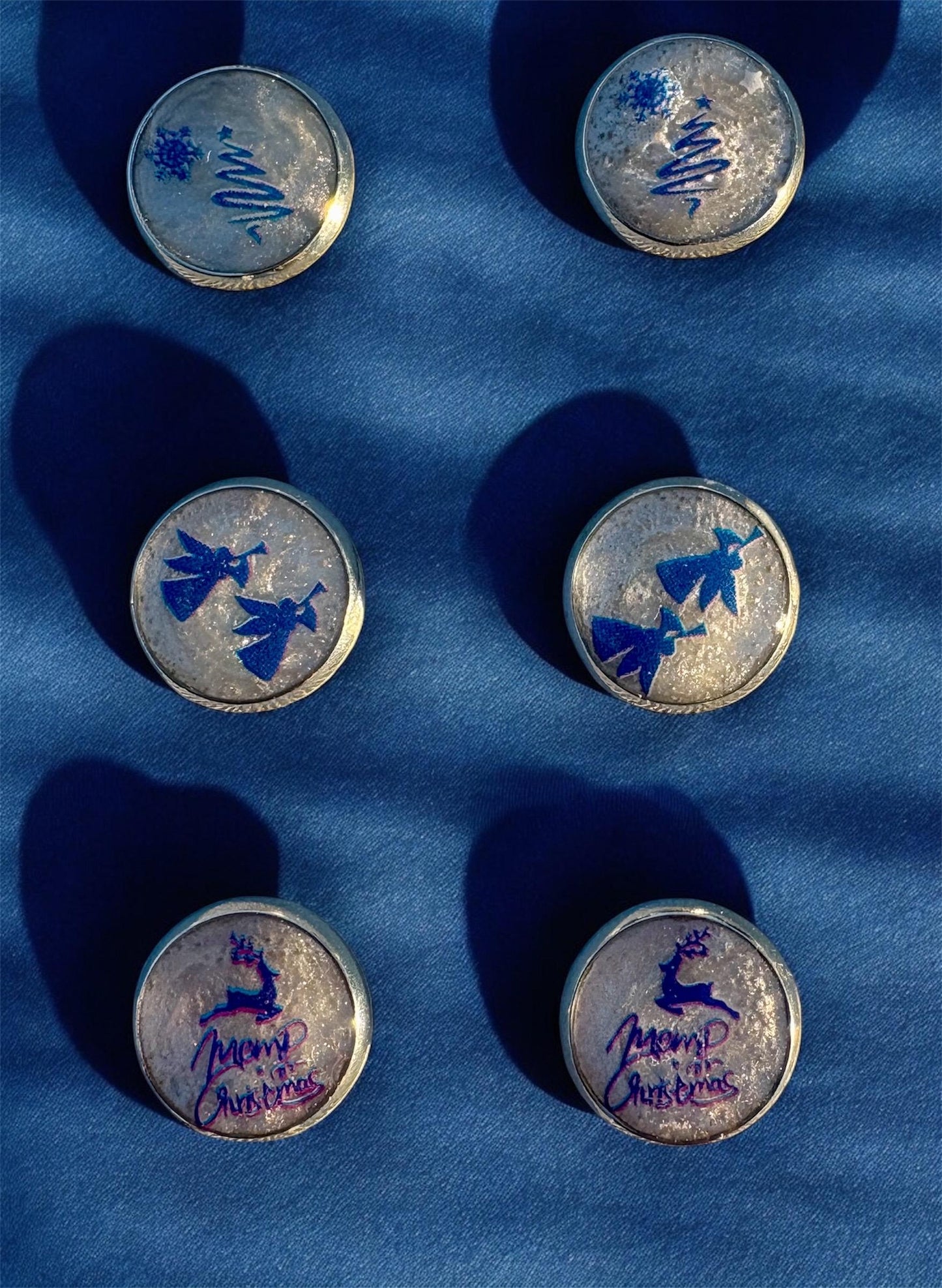 Mismatched Christmas Stud Earrings | Angel Deer Tree Set Earrings Consecrated Jewelry Co.