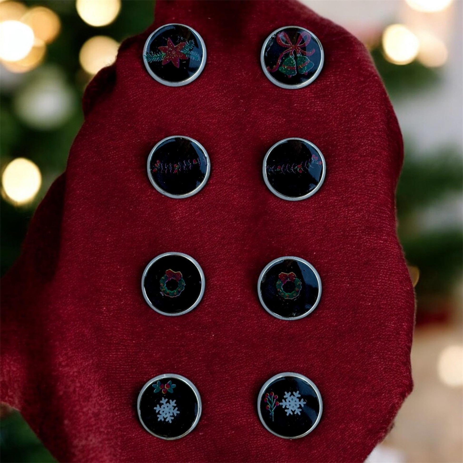 Christmas Stud Earrings | Mismatched Holiday Set of 4 Pairs Earrings Consecrated Jewelry Co.