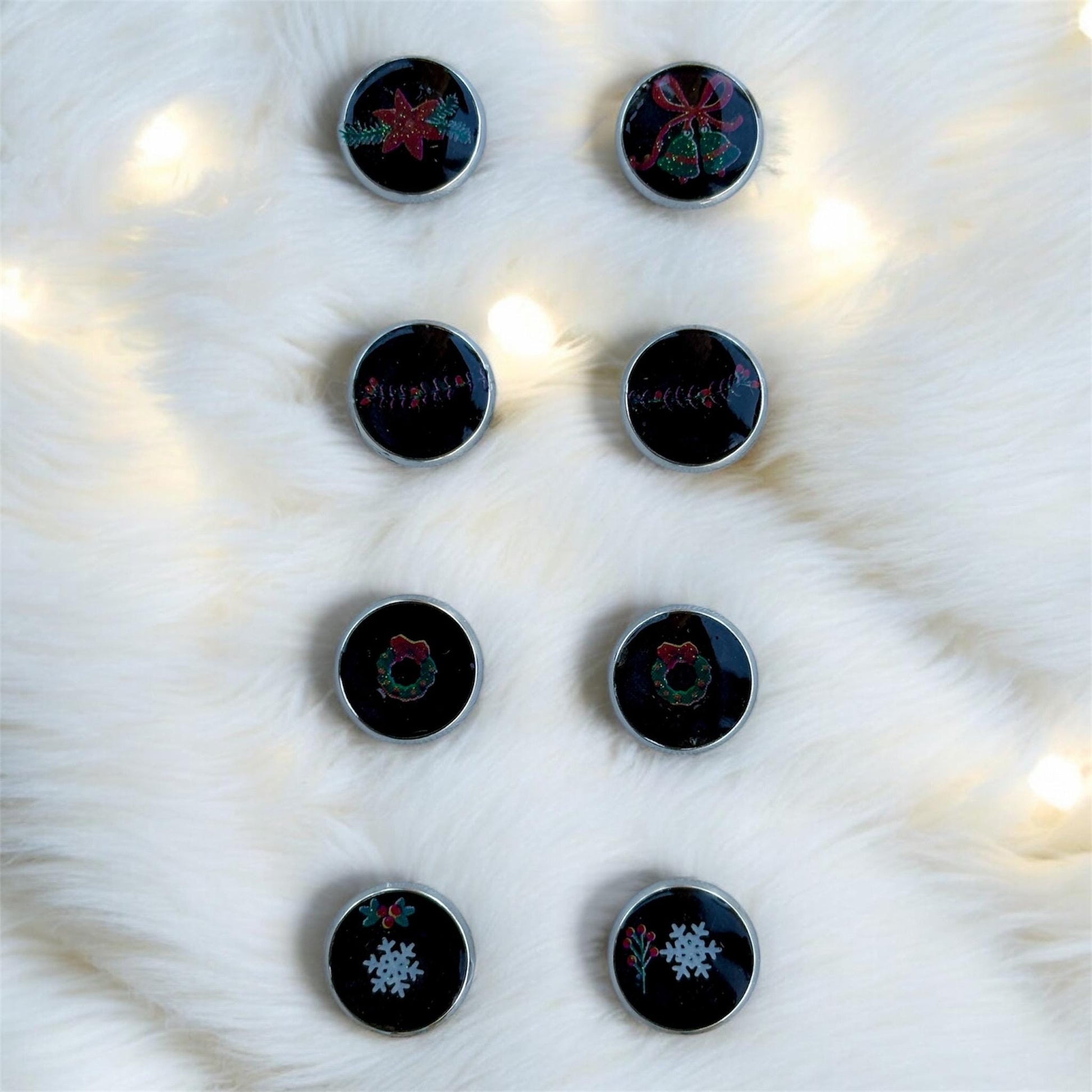 Christmas Stud Earrings | Mismatched Holiday Set of 4 Pairs Earrings Consecrated Jewelry Co.