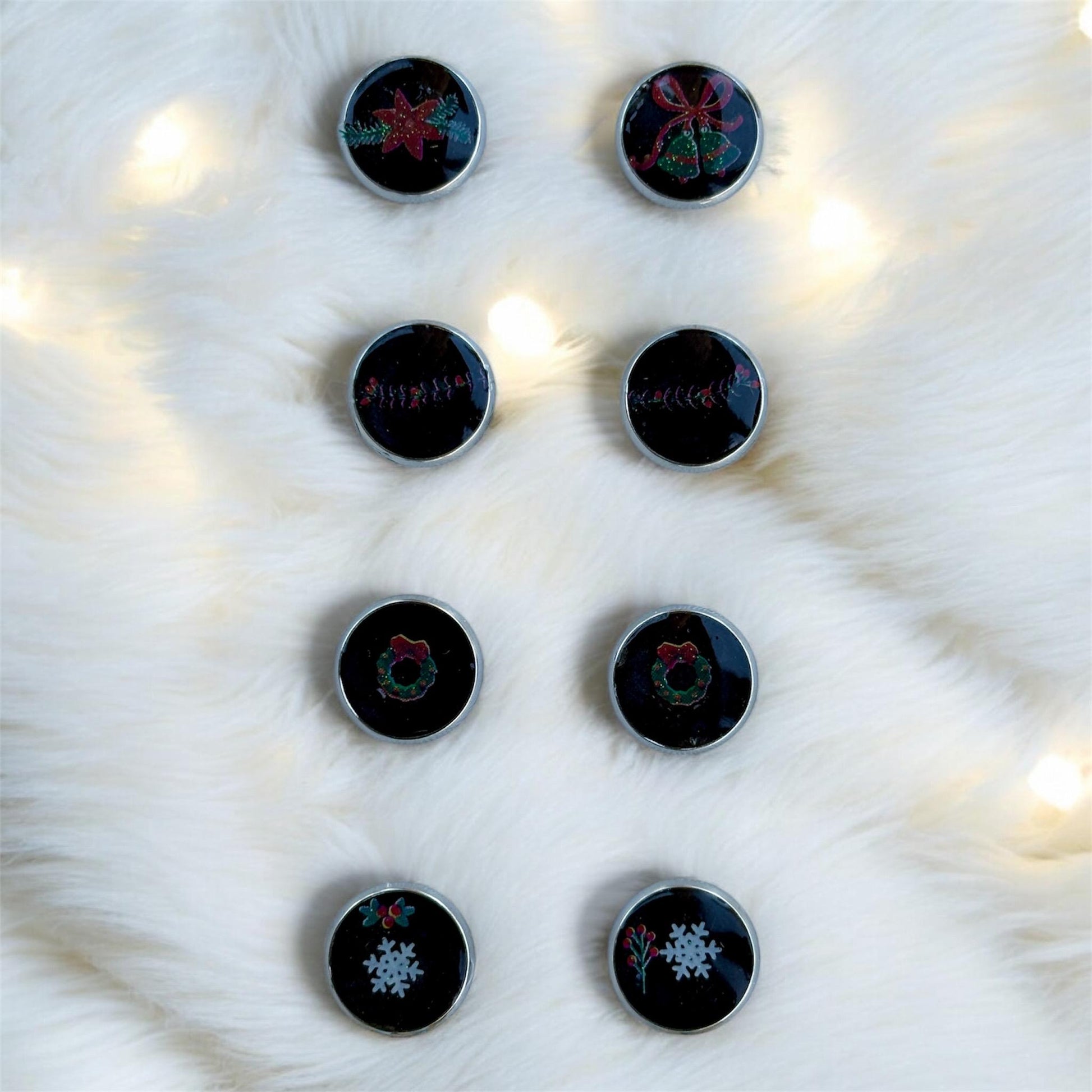 Christmas Stud Earrings | Mismatched Holiday Set of 4 Pairs Earrings Consecrated Jewelry Co.