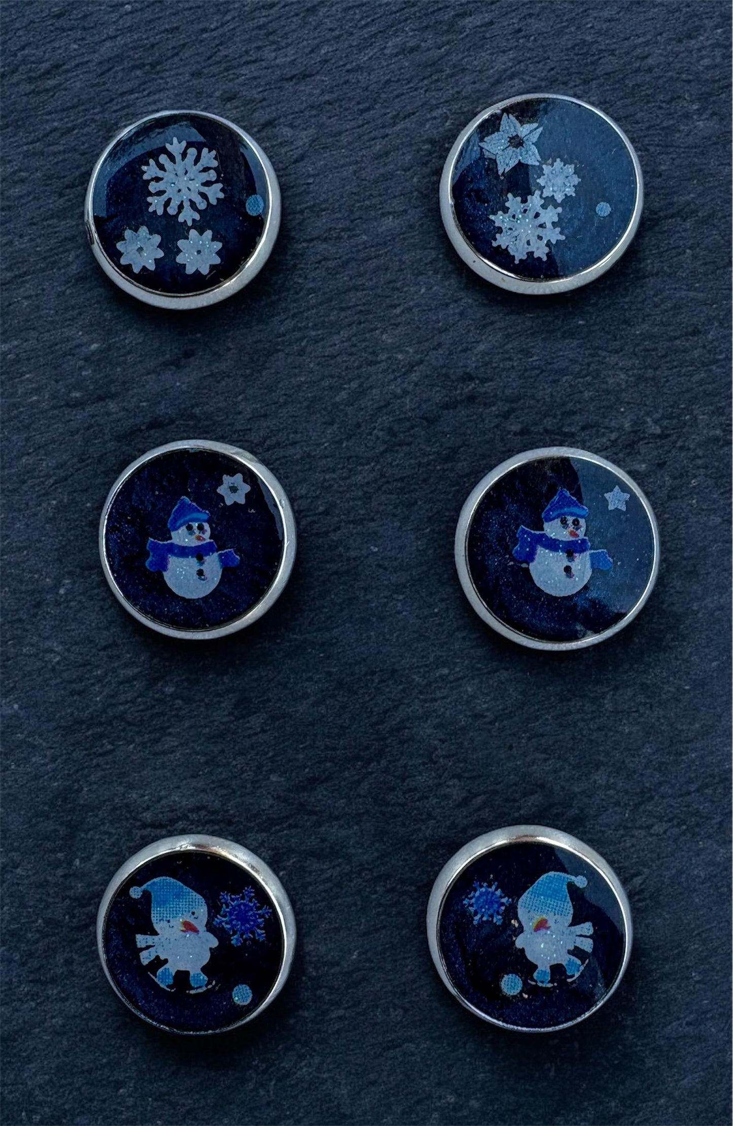 Christmas Stud Earring Set | Snowflakes Snowman Penguins Earrings Consecrated Jewelry Co.