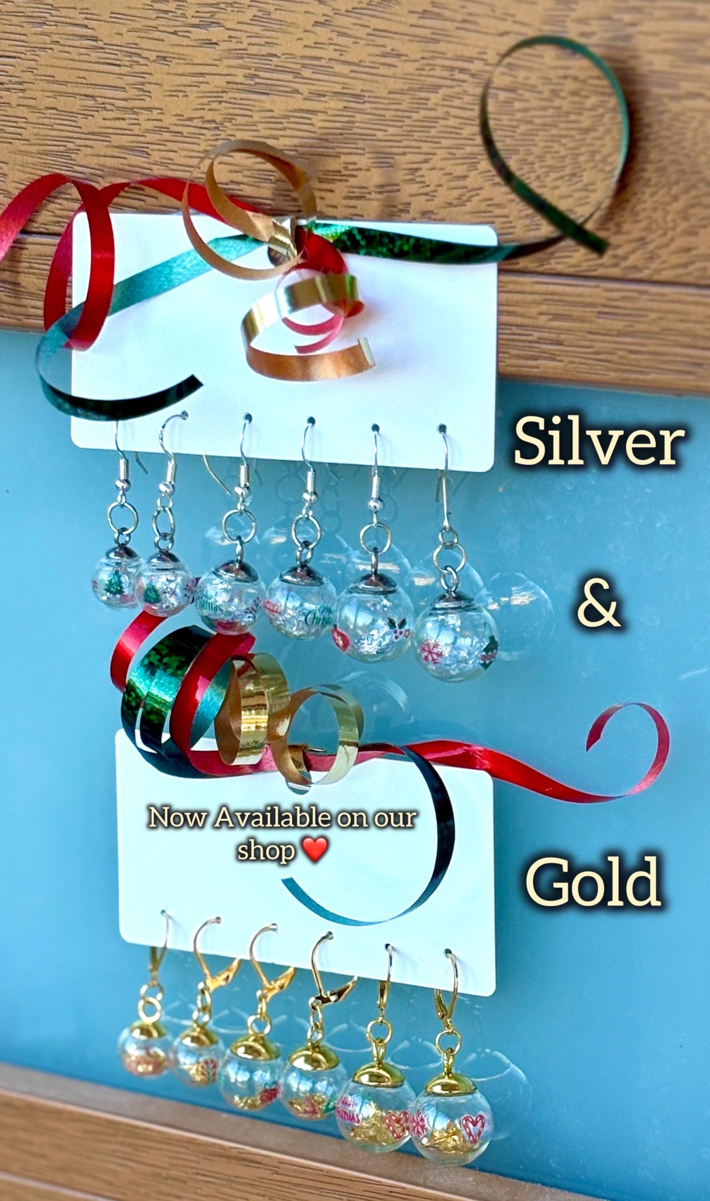 Christmas Globe Ornament Earrings | Set of 3 | Silver Flake Holiday Earrings Consecrated Jewelry Co.