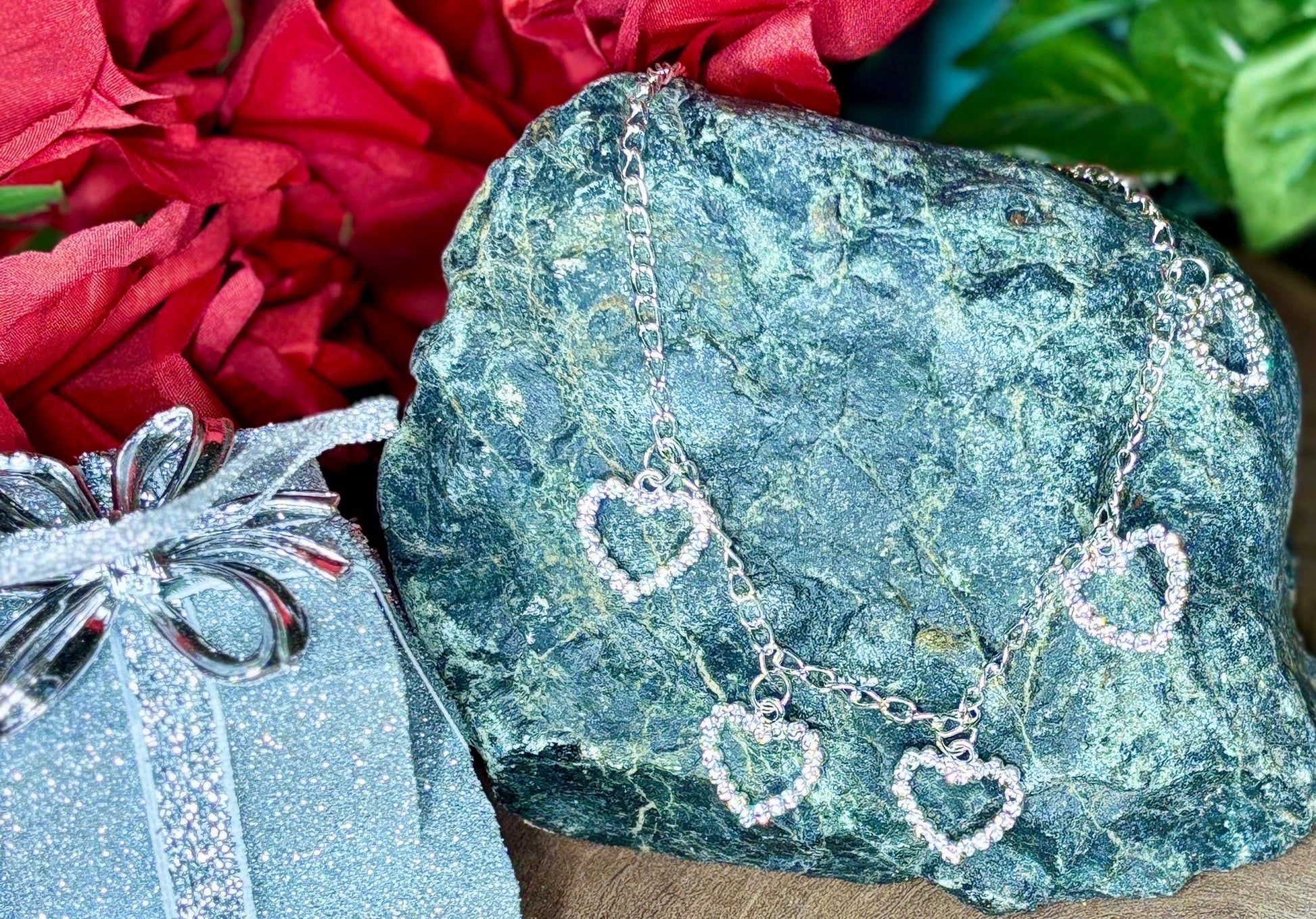 Crystal Heart Choker | Bedazzled Silver Romantic Gemstone Necklace Necklaces Consecrated Jewelry Co.