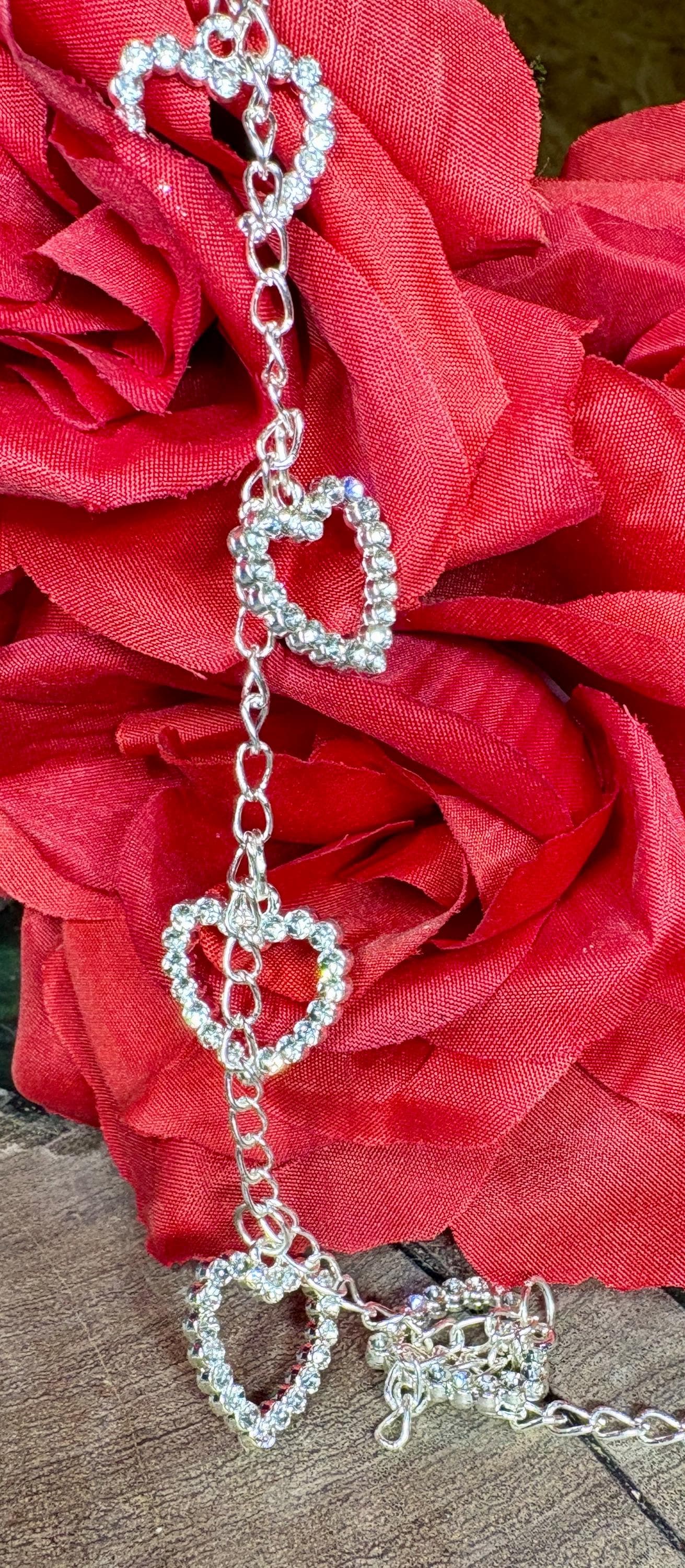 Crystal Heart Choker | Bedazzled Silver Romantic Gemstone Necklace Necklaces Consecrated Jewelry Co.