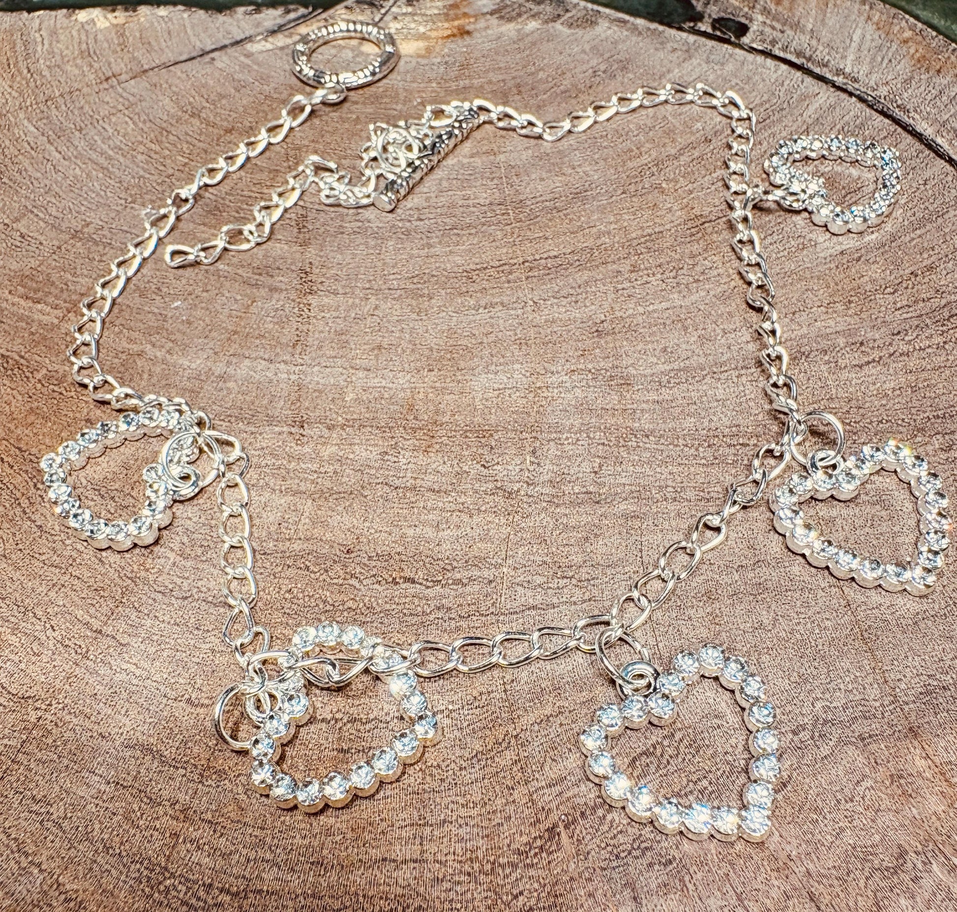 Crystal Heart Choker | Bedazzled Silver Romantic Gemstone Necklace Necklaces Consecrated Jewelry Co.