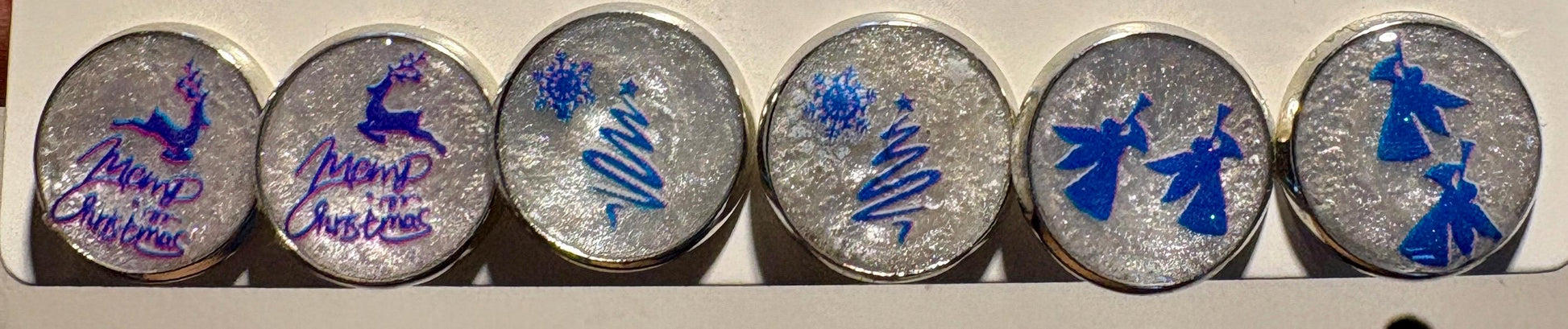 Mismatched Christmas Stud Earrings | Angel Deer Tree Set Earrings Consecrated Jewelry Co.