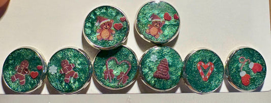 Christmas Holiday Stud Earrings | 4 Pairs | Red Green Brown White Earrings Consecrated Jewelry Co.