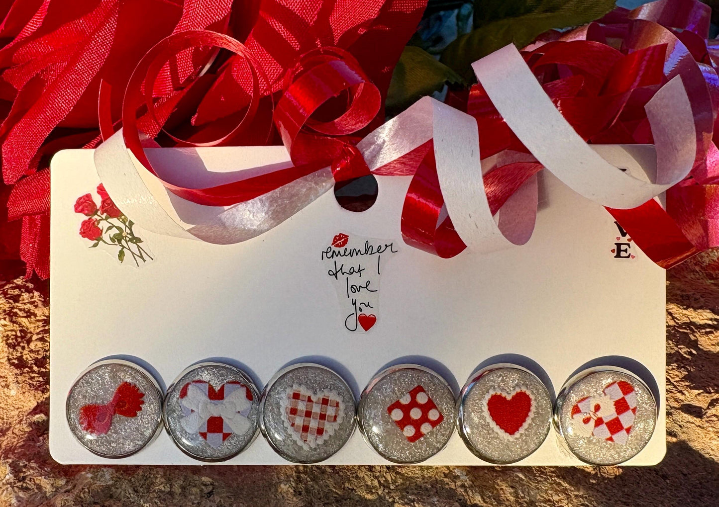 Valentine Stud Earrings | Set of 3 | Red & White Heart Love Earrings Consecrated Jewelry Co.