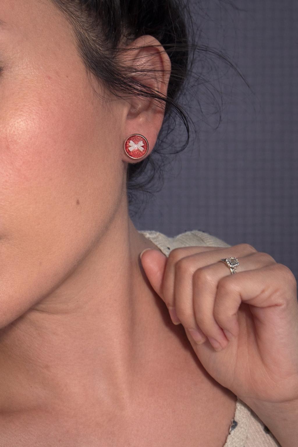 Pink Valentine Stud Earrings | Set of 3 | Lips Kiss Galentine's Earrings Consecrated Jewelry Co.
