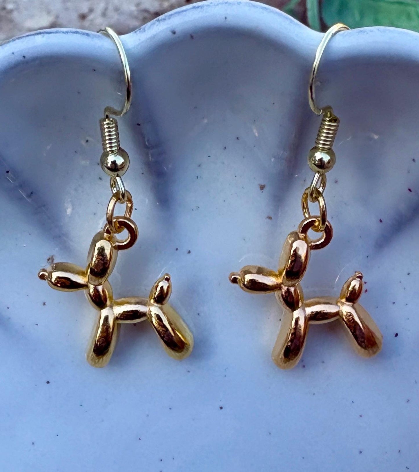 Gold Balloon Dangle Earrings | Puppy Dog Valentine Jewelry Earrings Consecrated Jewelry Co.