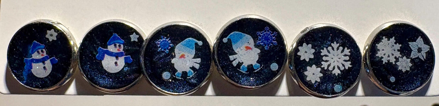 Christmas Stud Earring Set | Snowflakes Snowman Penguins Earrings Consecrated Jewelry Co.