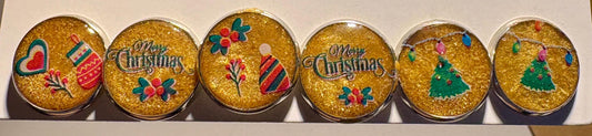 Christmas Holiday Stud Earrings | 3 Pairs | Red Green Gold White Earrings Consecrated Jewelry Co.