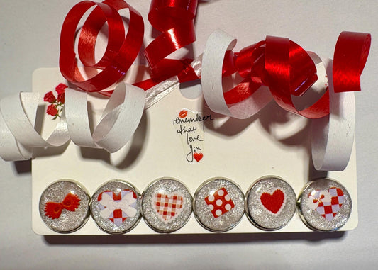 Valentine Stud Earrings | Set of 3 | Red & White Heart Love Earrings Consecrated Jewelry Co.