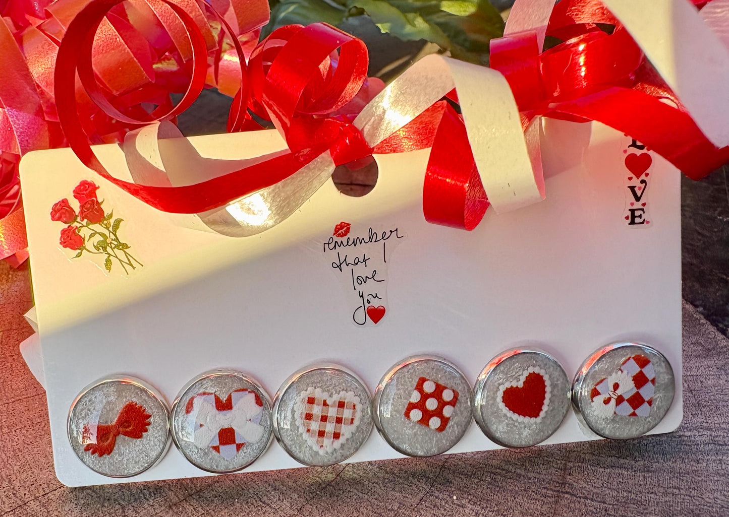 Valentine Stud Earrings | Set of 3 | Red & White Heart Love Earrings Consecrated Jewelry Co.