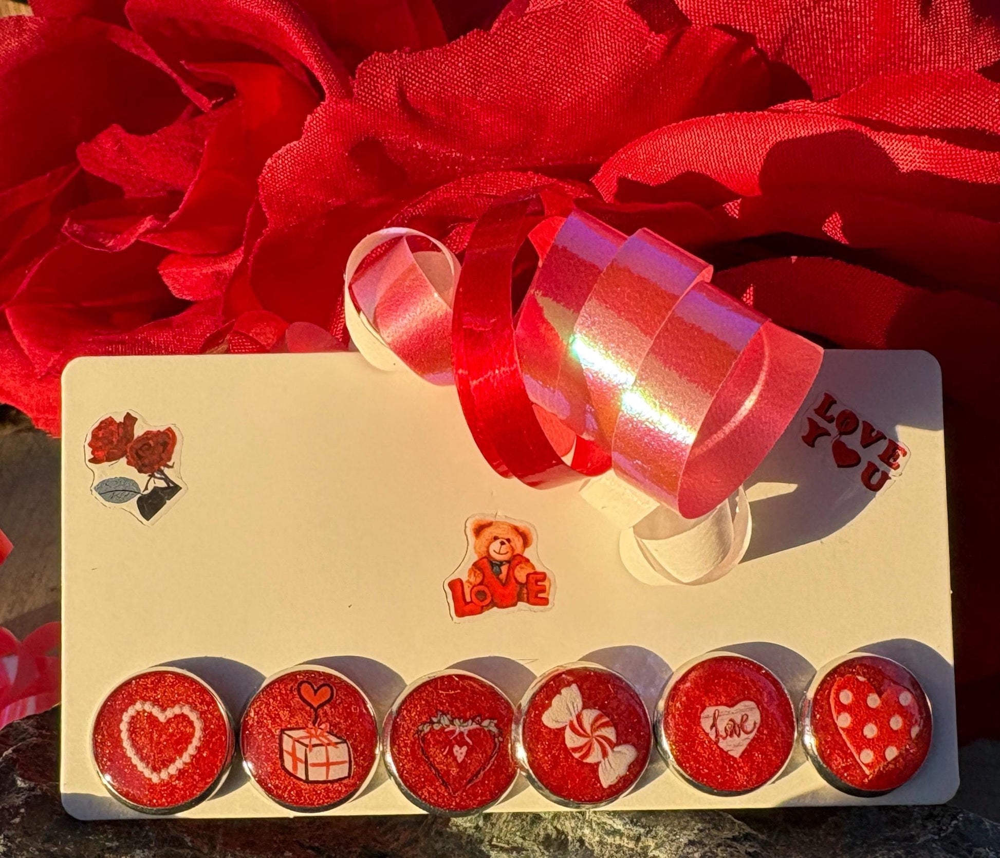 Valentine Stud Earrings | Set of 3 | Candy Heart Present Love Earrings Consecrated Jewelry Co.