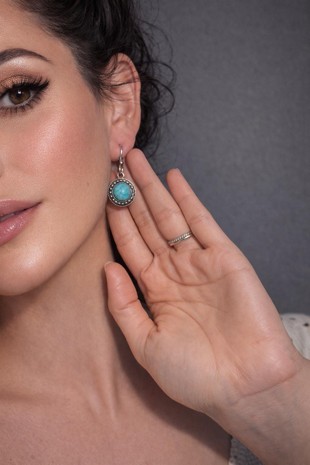Silver Turquoise Dangle Earrings | Beaded Boho Western Earrings Consecrated Jewelry Co.