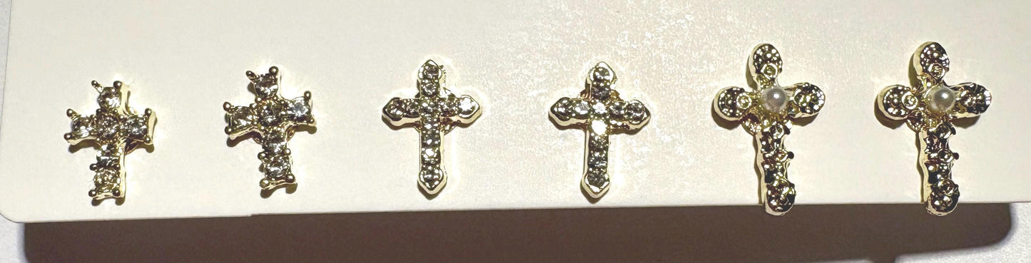 Tiny Cross Stud Earrings | Set of 3 | Crystal Gemstone Earrings Consecrated Jewelry Co.