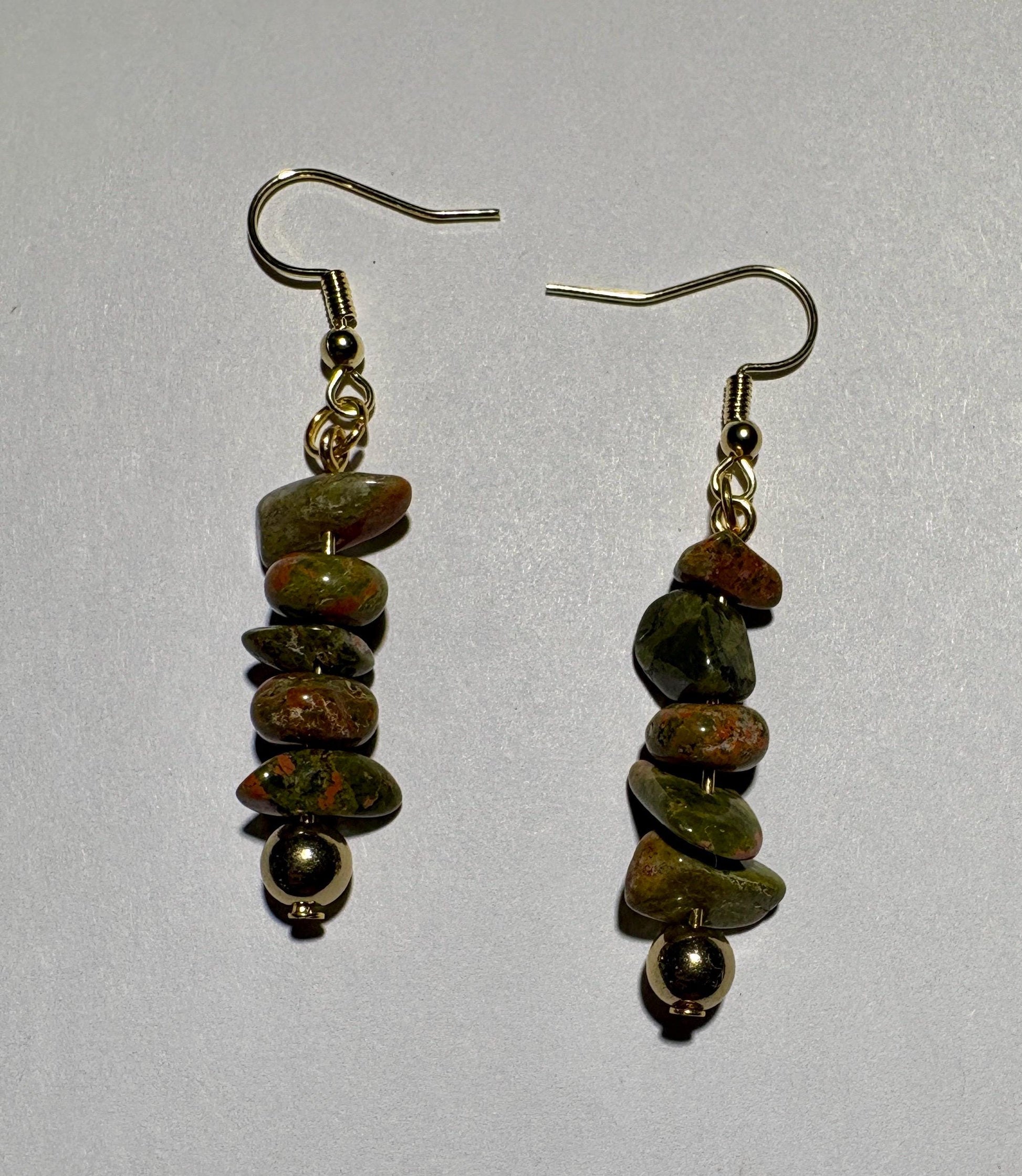 Boho Gemstone Dangle Earrings | Natural Stone Chip Beads Earrings Consecrated Jewelry Co.