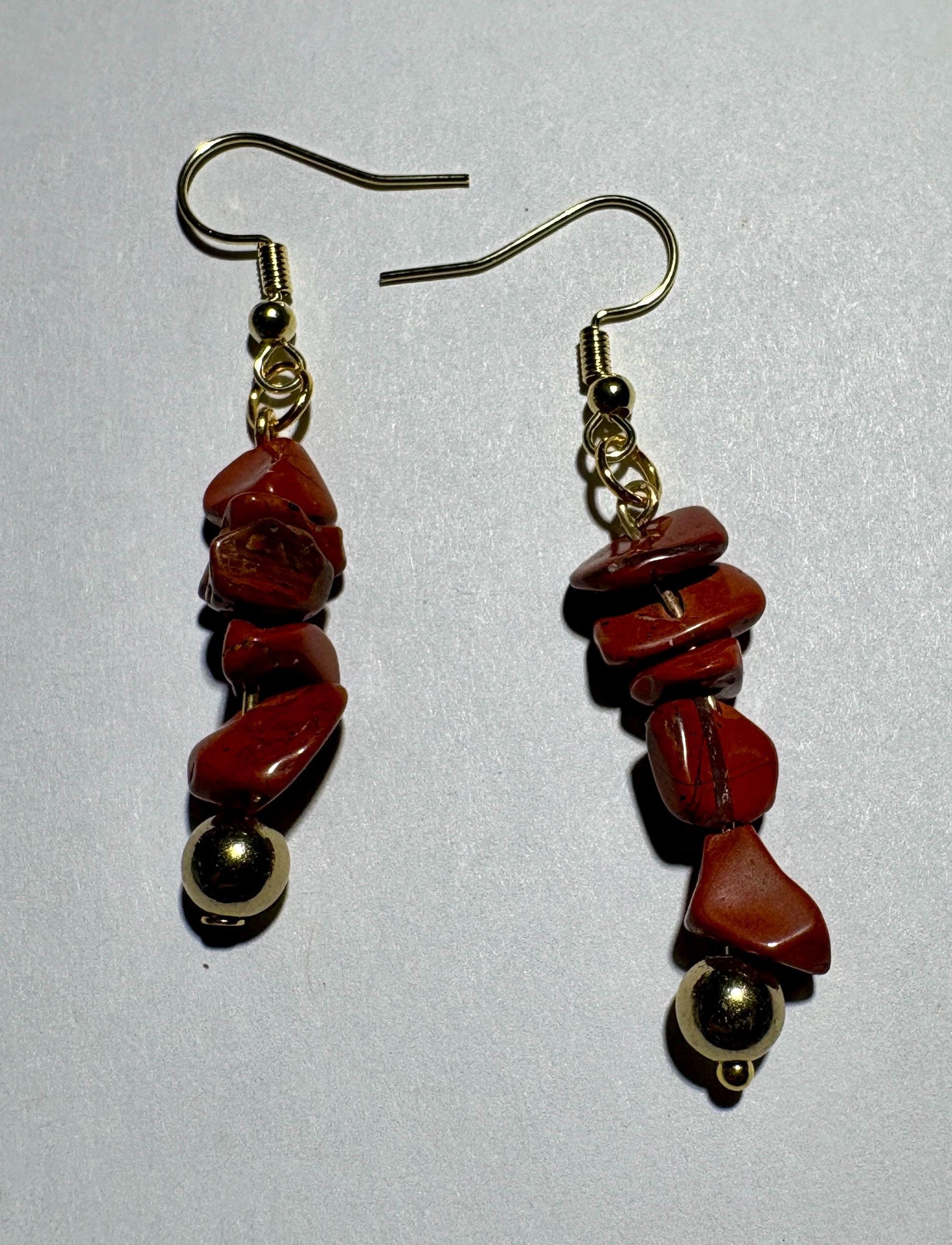 Boho Gemstone Dangle Earrings | Natural Stone Chip Beads Earrings Consecrated Jewelry Co.