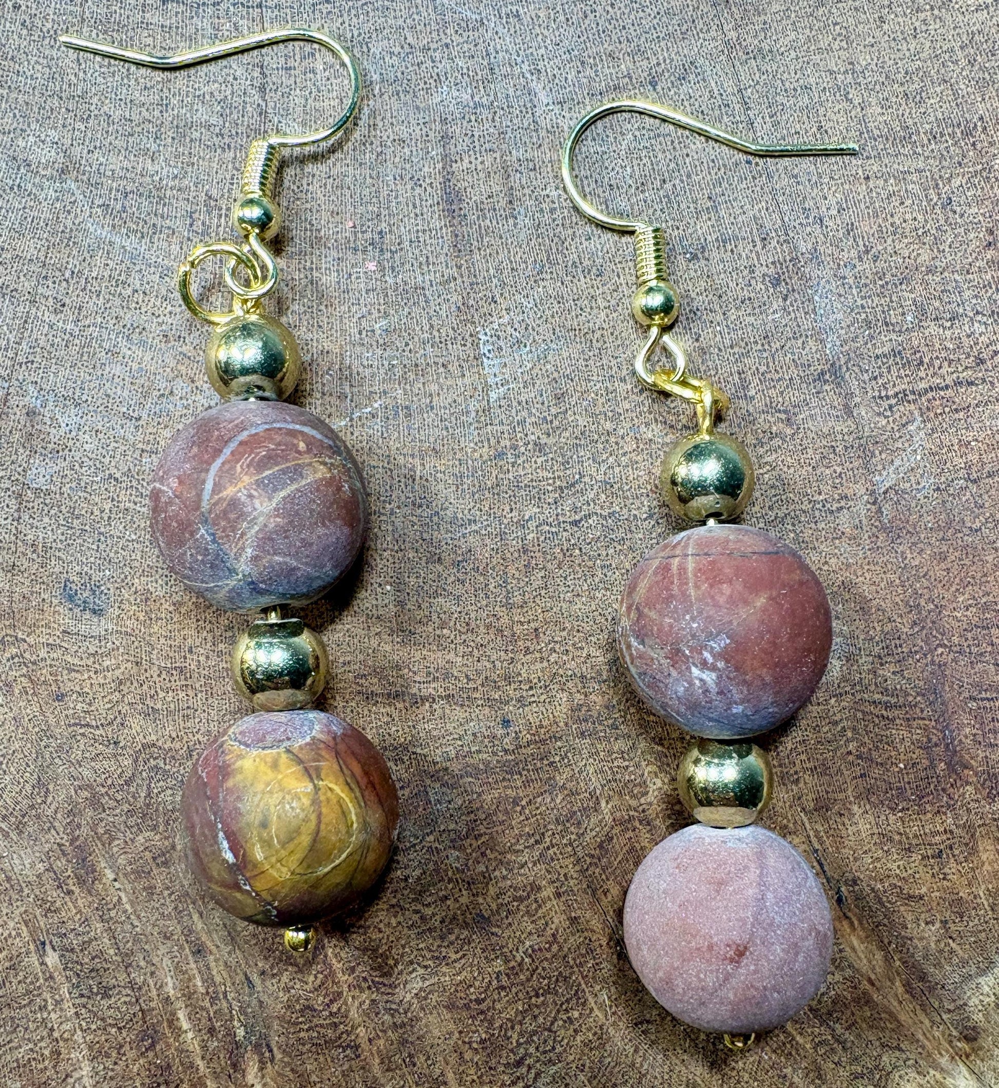Handmade Marble Stone Dangle Earrings | Minimalist Natural Earrings Consecrated Jewelry Co.