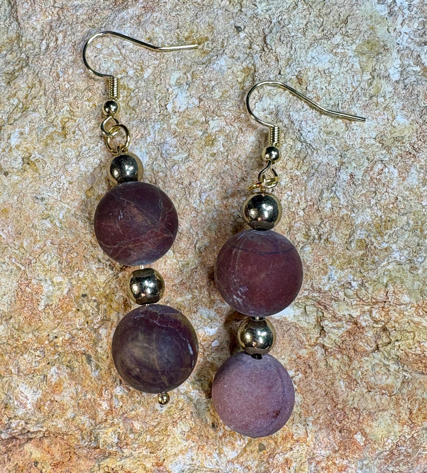 Handmade Marble Stone Dangle Earrings | Minimalist Natural Earrings Consecrated Jewelry Co.