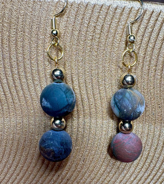 Handmade Marble Stone Dangle Earrings | Minimalist Natural Earrings Consecrated Jewelry Co.