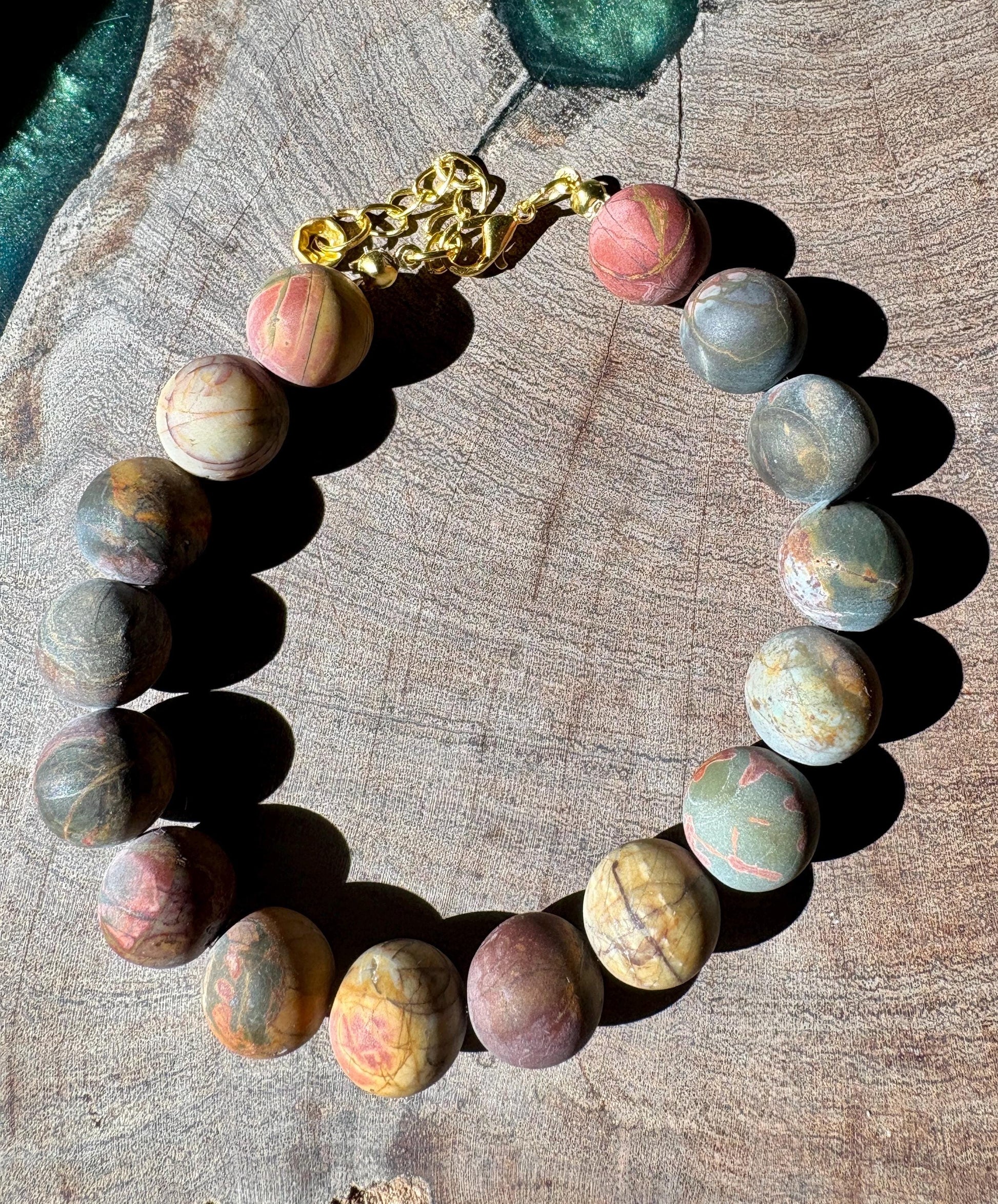 Handmade Marble Stone Bracelet | Natural Multicolor Rustic Bracelets Consecrated Jewelry Co.