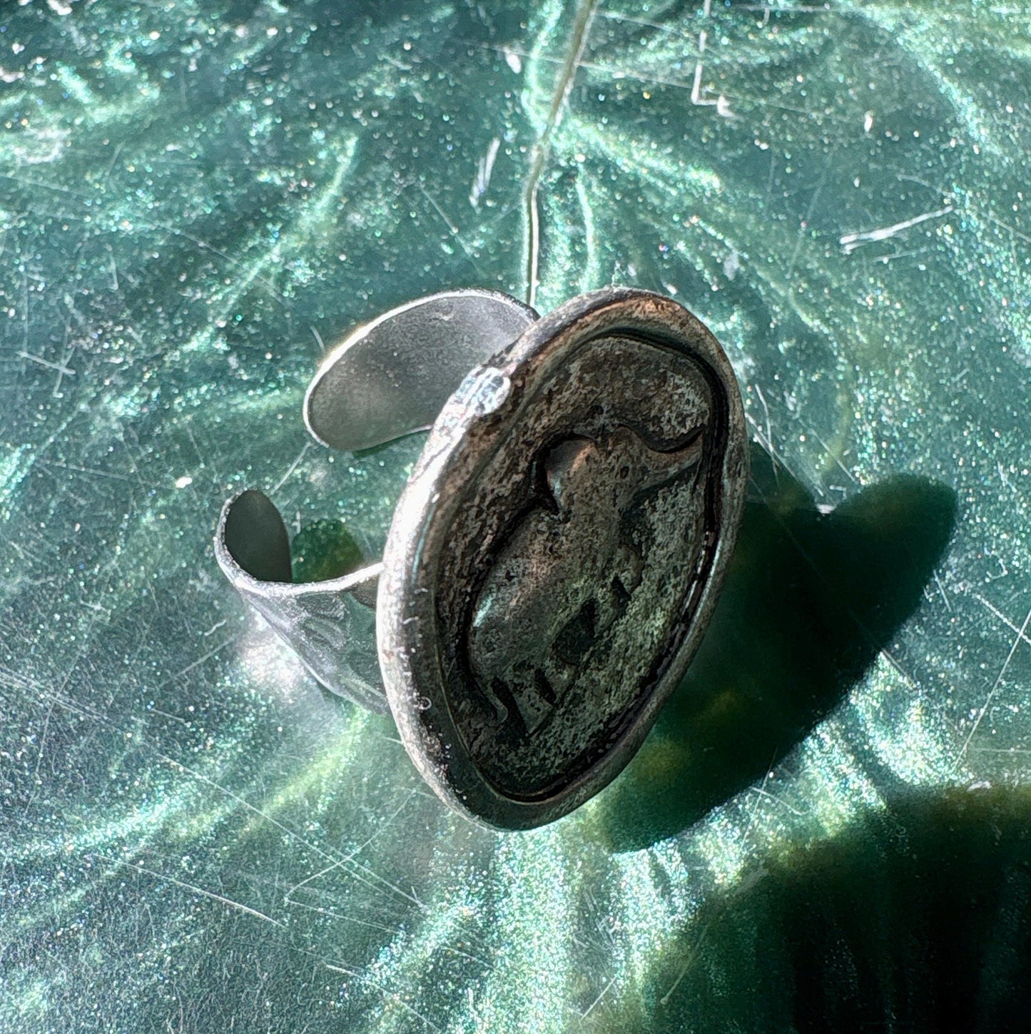 Silver Elephant Hammered Ring | Adjustable Cuff Rustic Western Boho Rings Consecrated Jewelry Co.