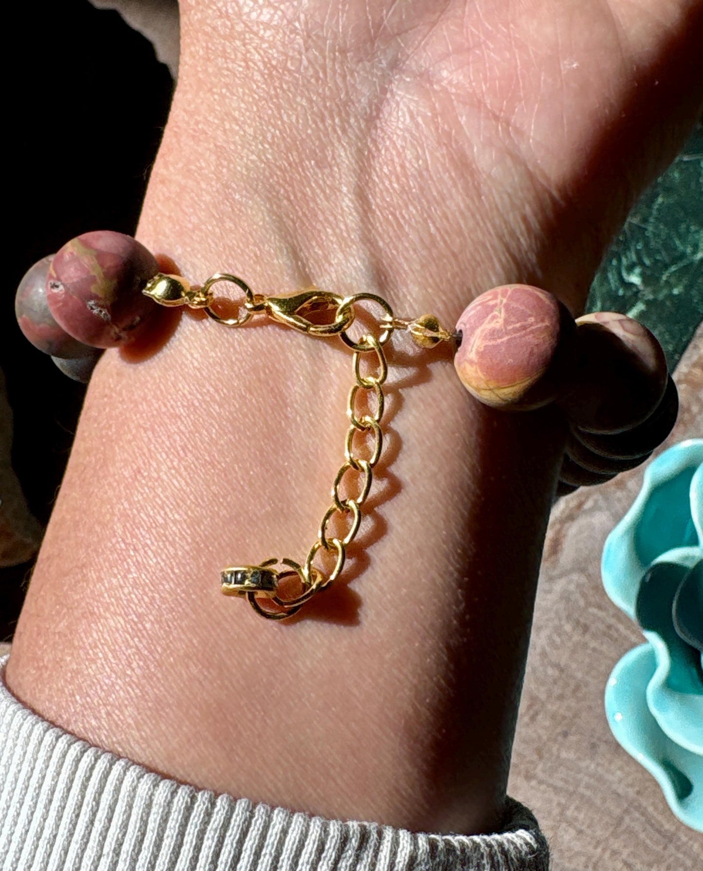 Handmade Marble Stone Bracelet | Natural Multicolor Rustic Bracelets Consecrated Jewelry Co.
